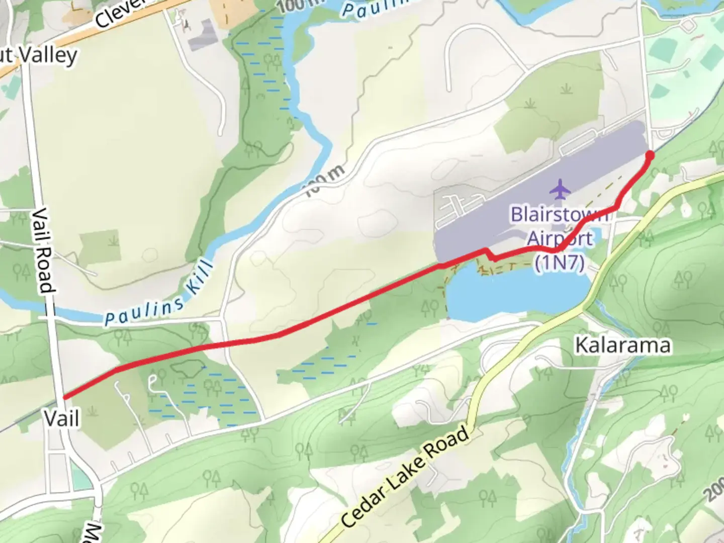 An image depicting the trail Paulinskill Valley Trail from Lake Susquehanna and its surrounding area.