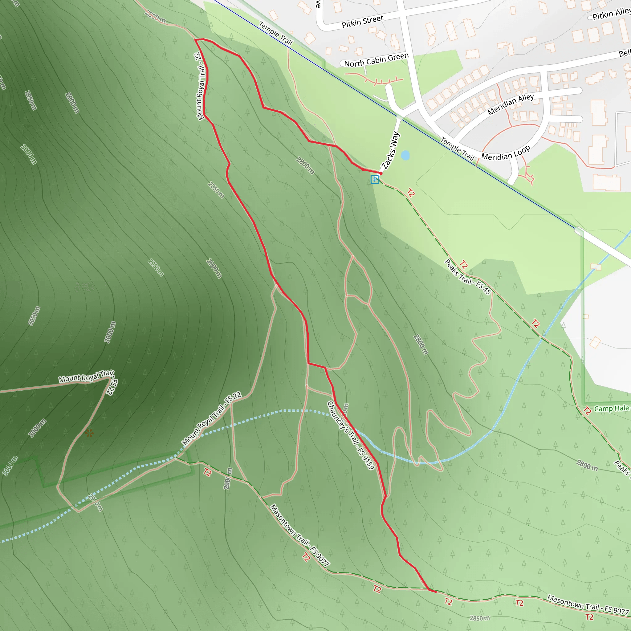 Chauncey's Trail mobile static map