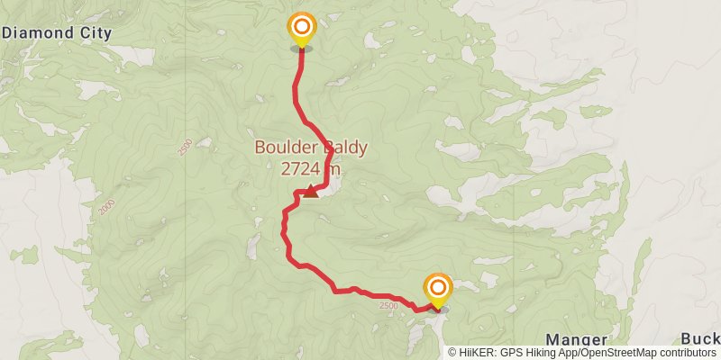 Belt Mountain Divide Trail stage 2 Map