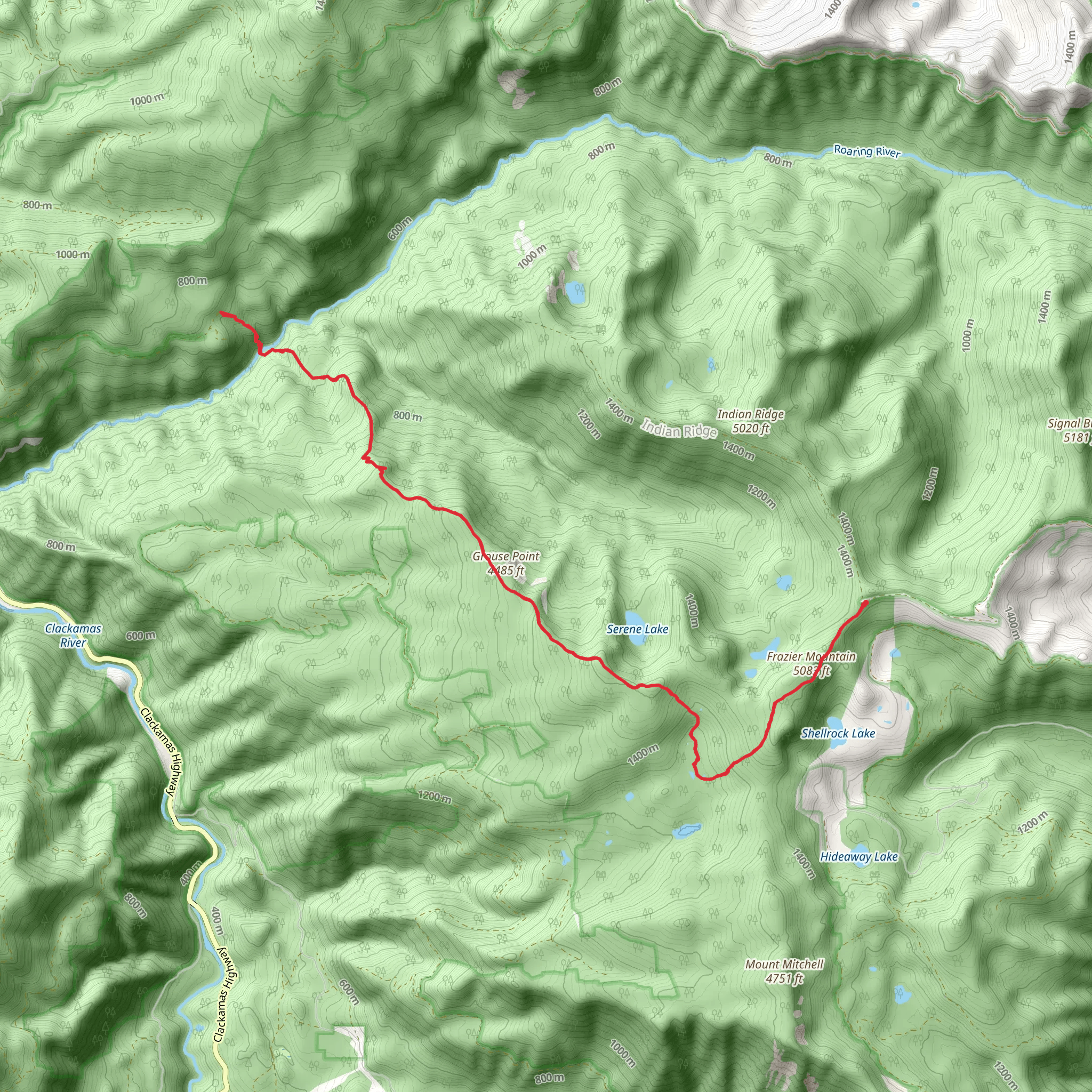 Grouse Point Trail mobile static map