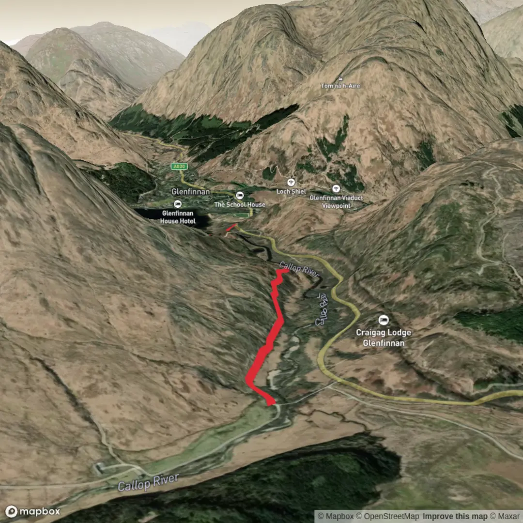 An image depicting the trail Hike from Park for night spot via Callop Pier and its surrounding area.