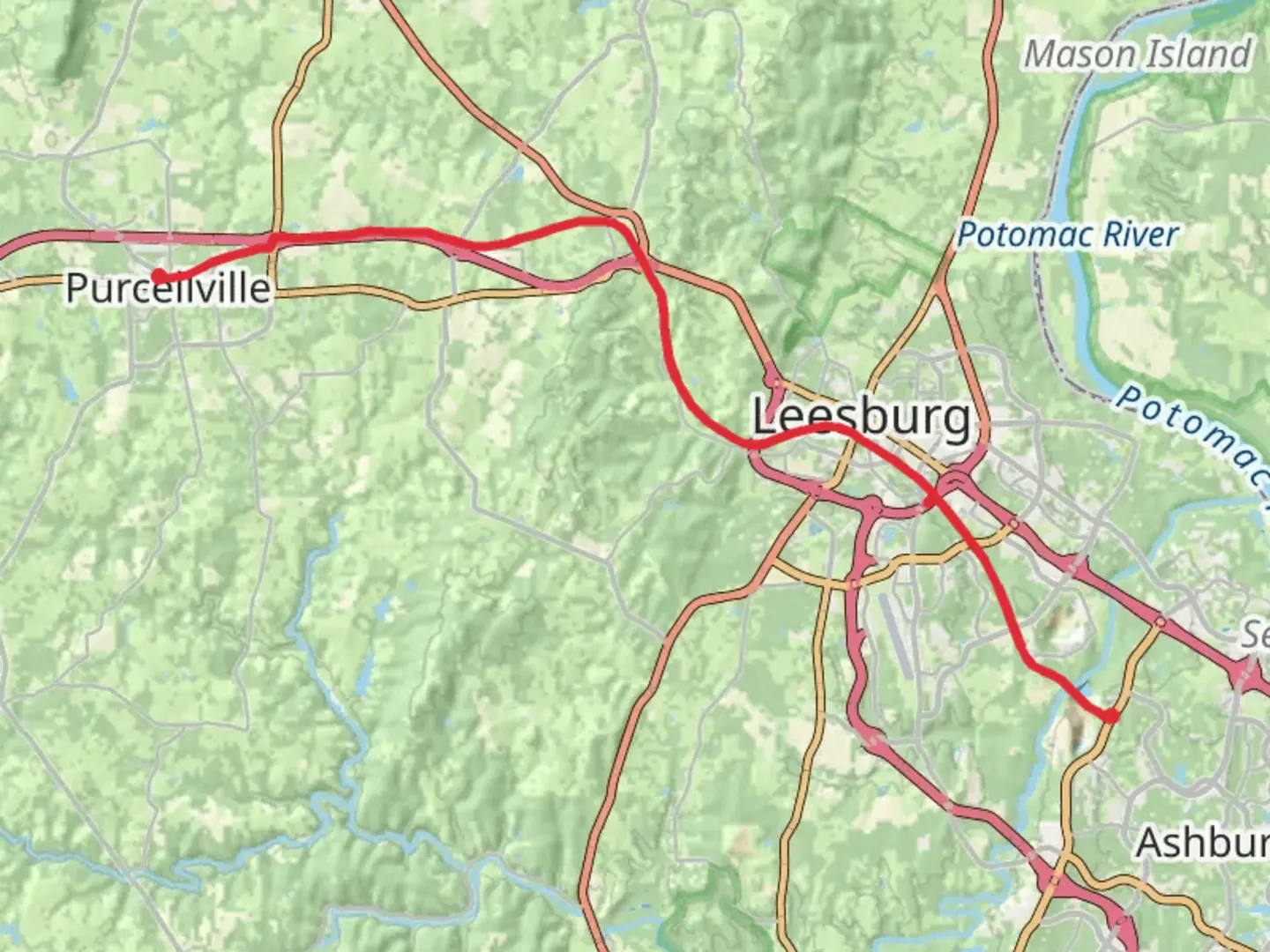An image depicting the trail Washington and Old Dominion Trail - Purcellville and its surrounding area.
