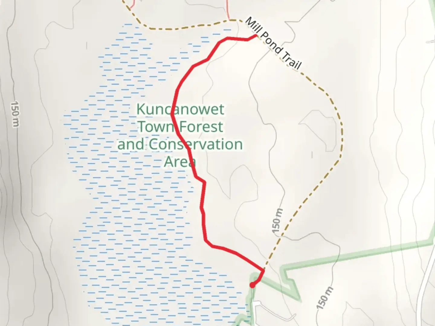 An image depicting the trail Hobblebush Trail and its surrounding area.