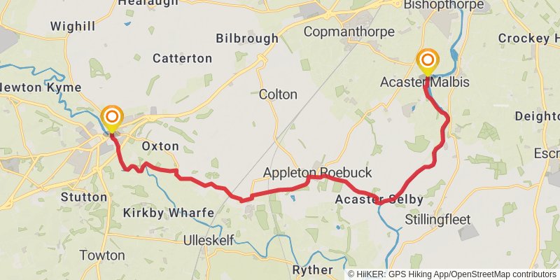 Ainsty Bounds Walk stage 4 Map