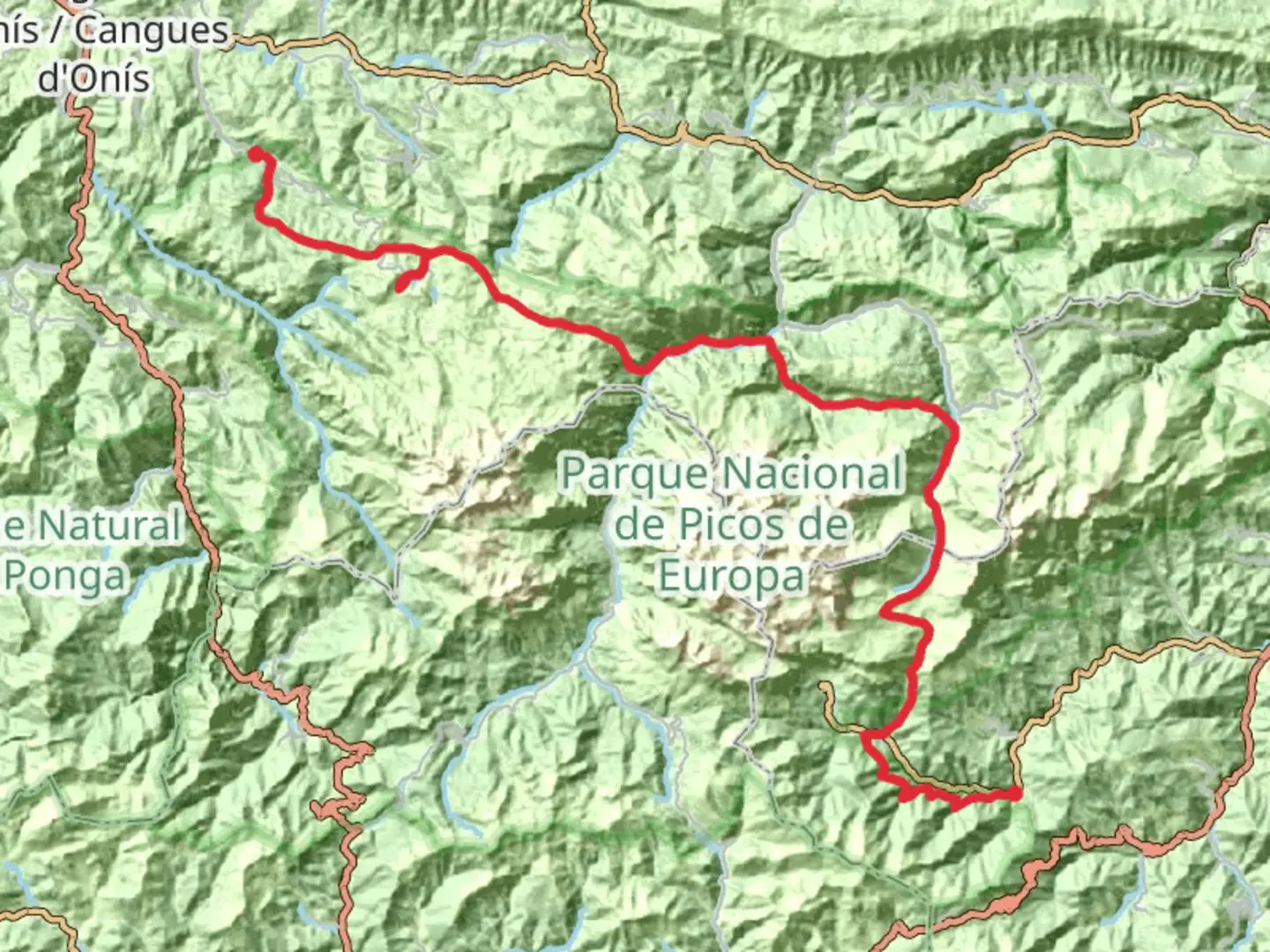 An image depicting the trail GR 202 Ruta de la Reconquista and its surrounding area.