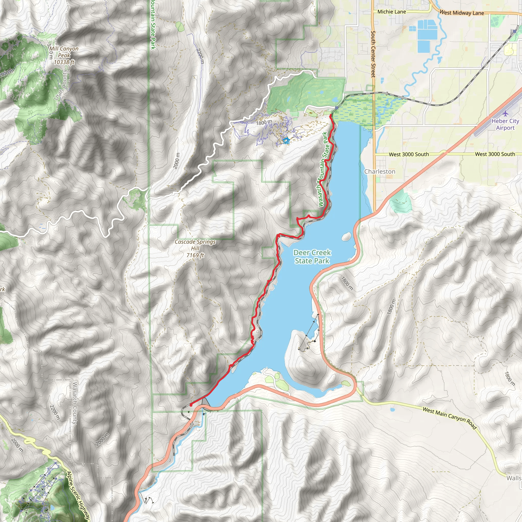 Deer Creek Trail mobile static map