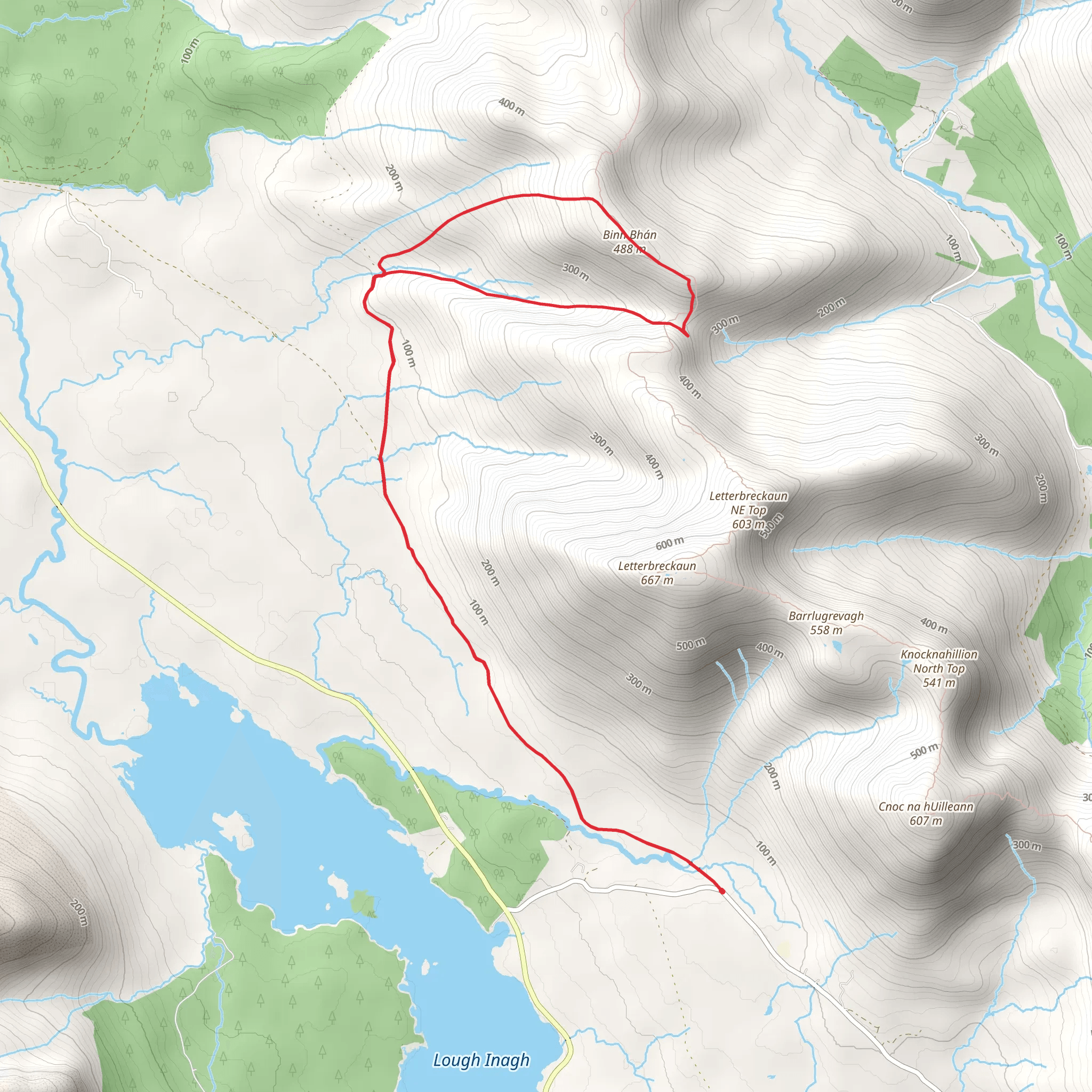 Maamturk Pass and Binn Bhán Loop mobile static map