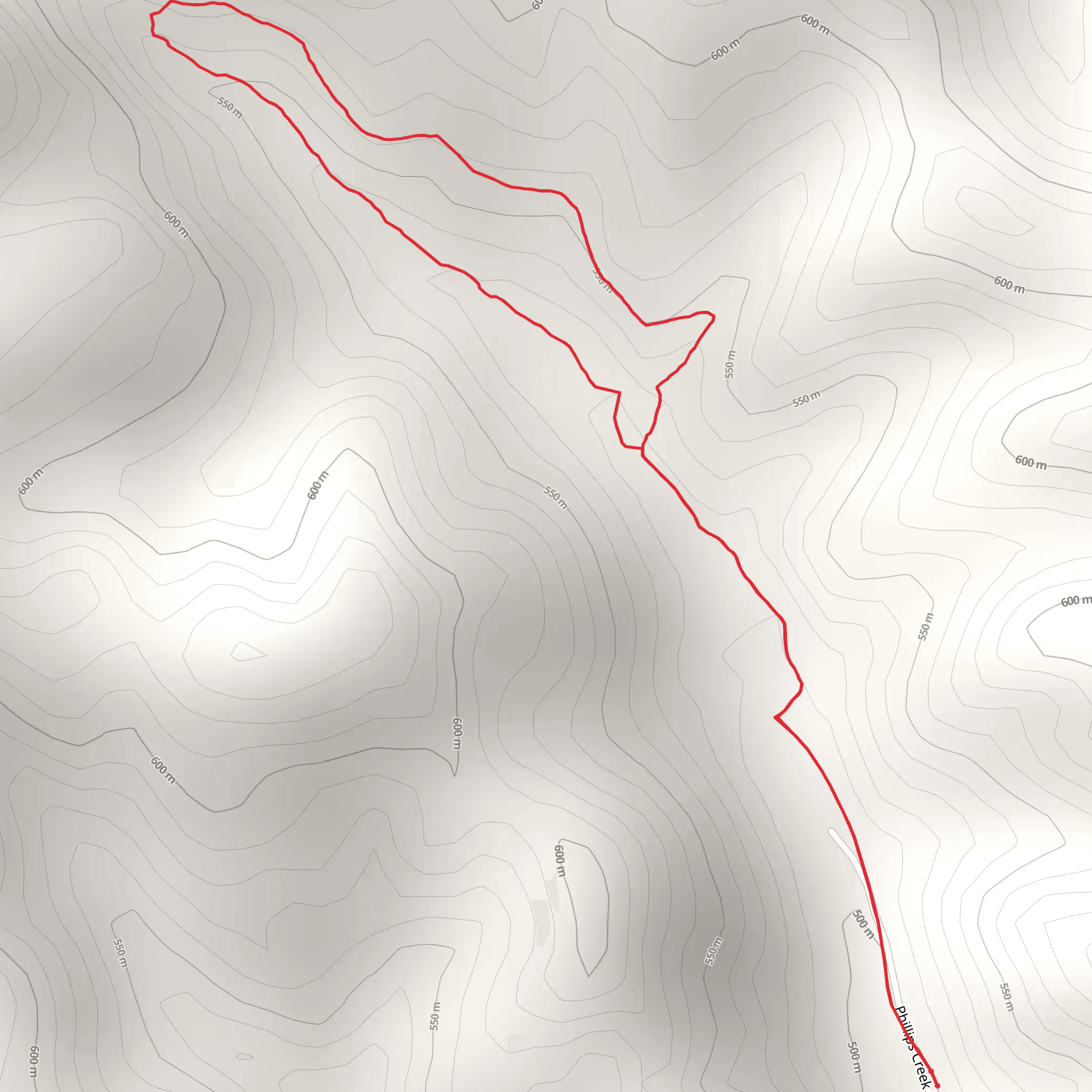 Phillips Creek Loop Trail mobile static map