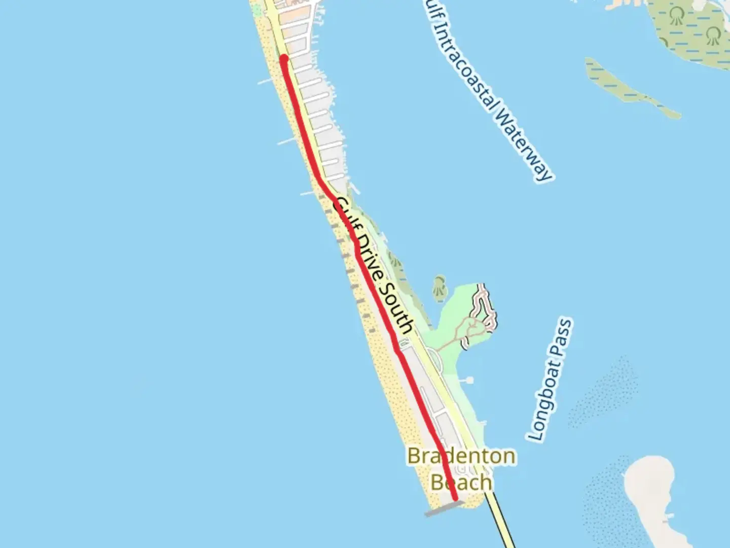 An image depicting the trail Coquina Gulfside Park and its surrounding area.