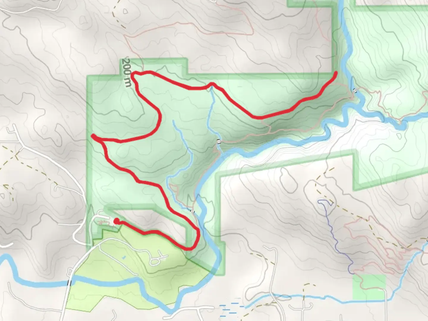 An image depicting the trail Railroad Grade and its surrounding area.
