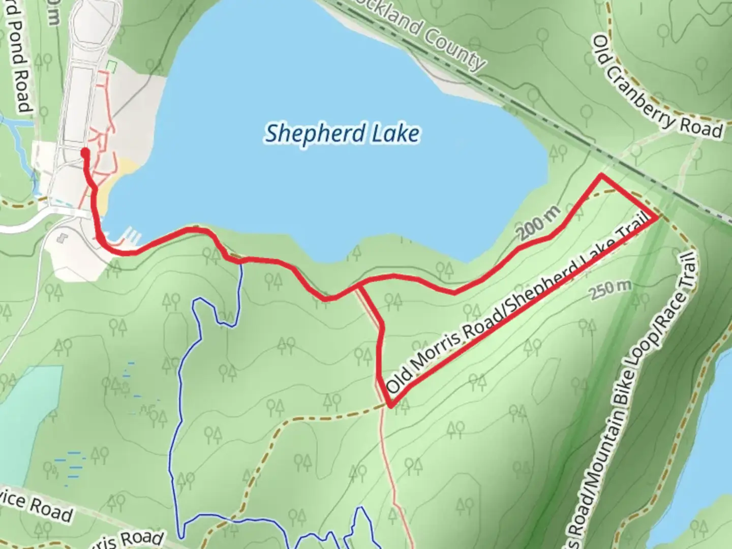 An image depicting the trail Ringwood-Ramapo and Orange Loop Trail and its surrounding area.