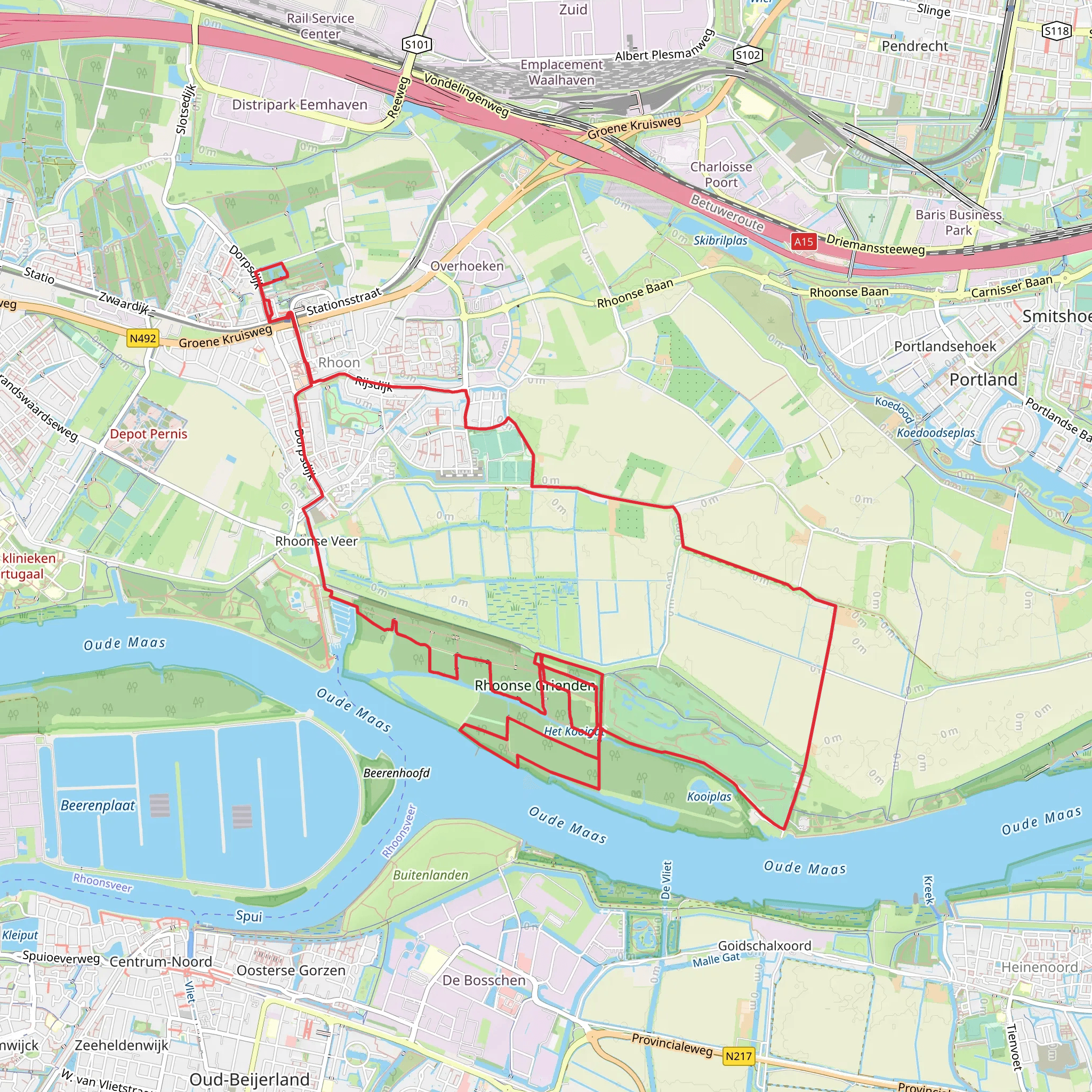 Kasteel, Klein Profijt and Rhoorse Grienden Loop mobile static map