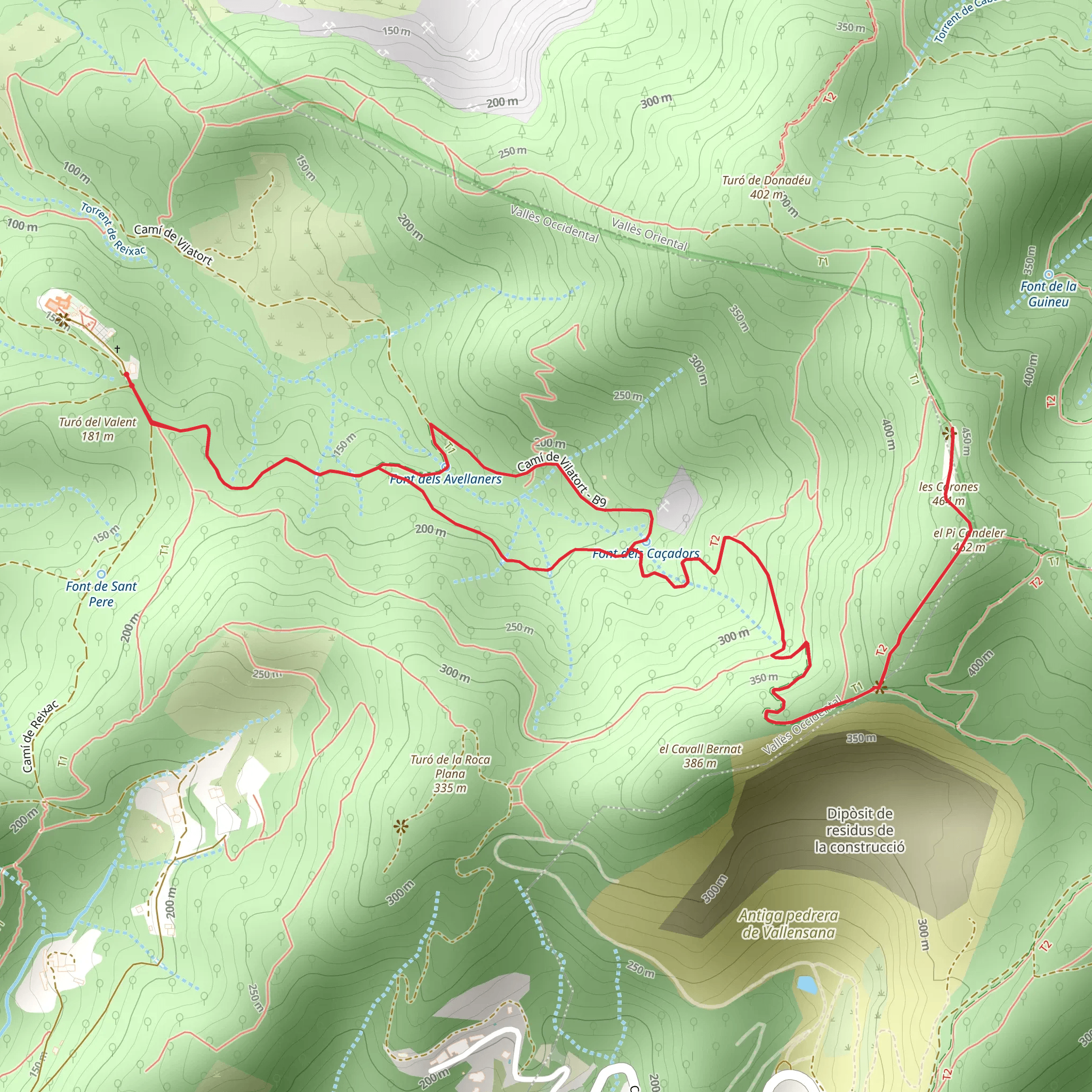 From Sant Pere de Reixac to Turó de les Malesses SL C 149 mobile static map