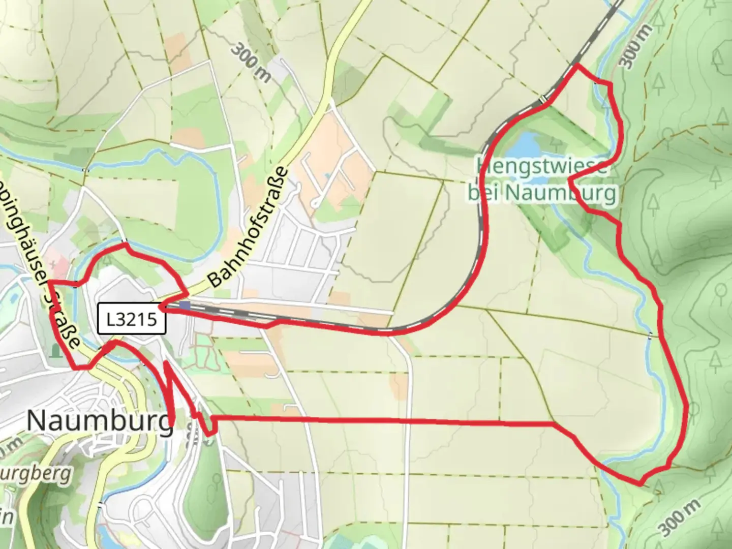 An image depicting the trail Naumburg N8 and its surrounding area.
