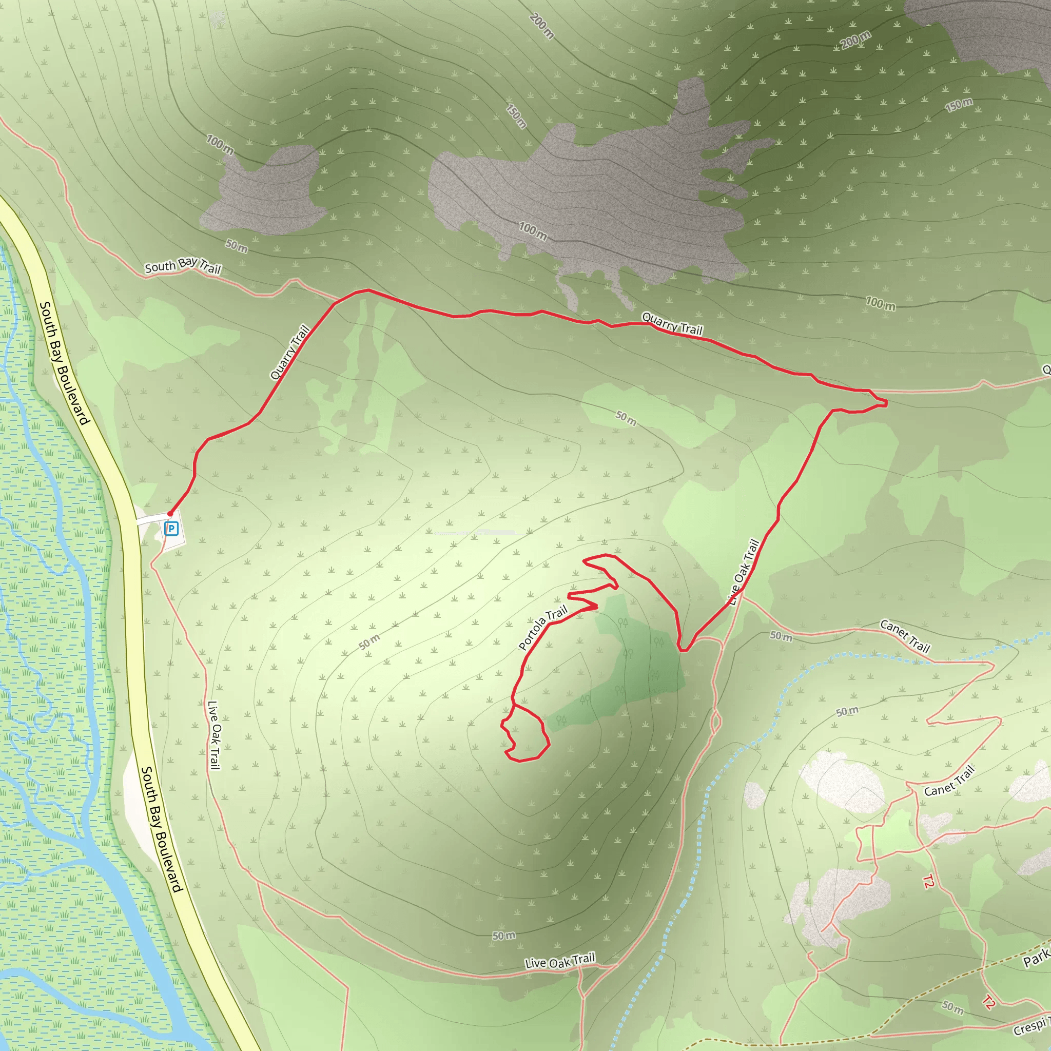 Portola Trail mobile static map
