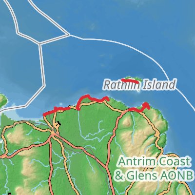 Antrim Glens and Causeway Coast 7-Day Gentle Tour (Hillwalk Tours) mobile static map