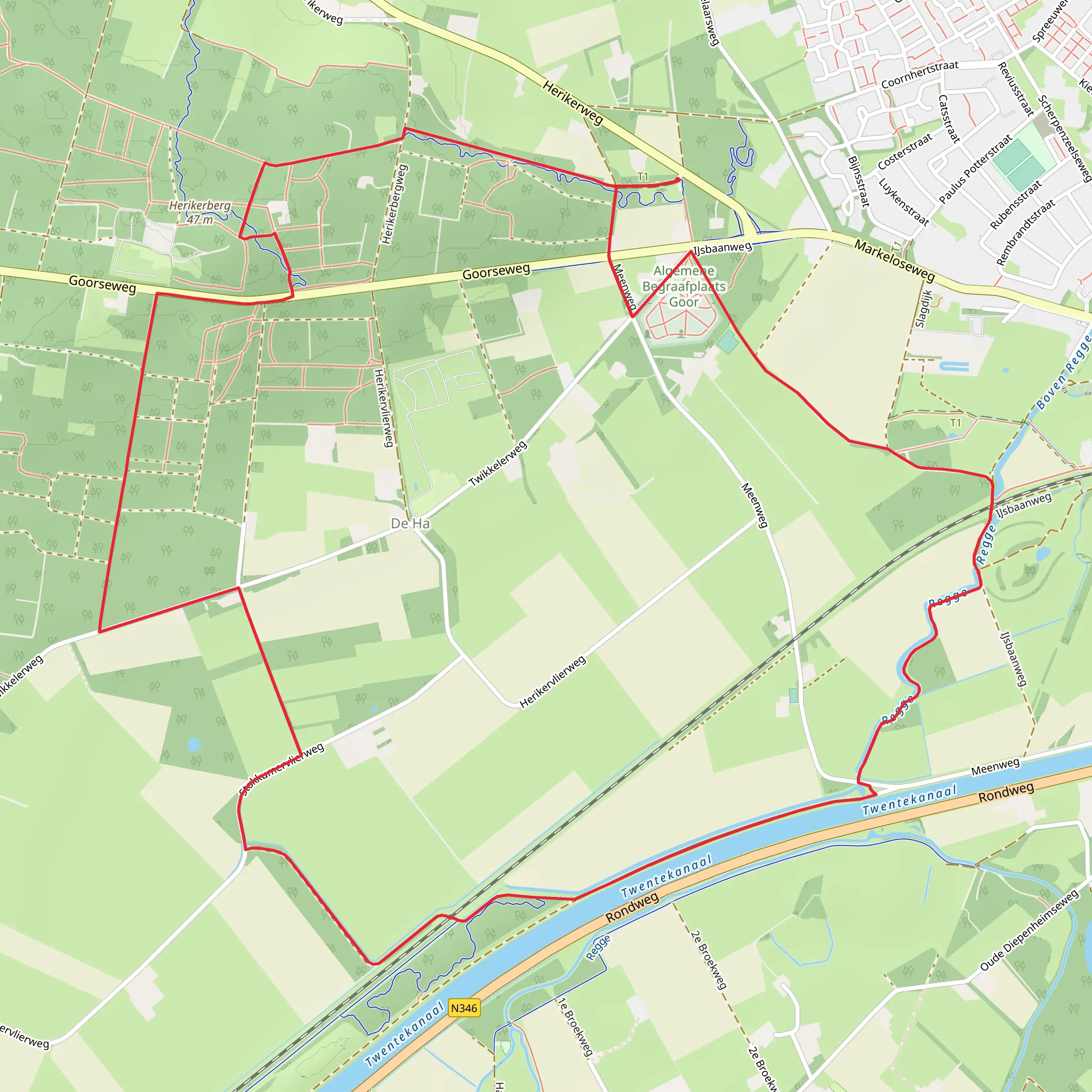 Uitzichttoren, Herikervlier and Heriker Loop mobile static map
