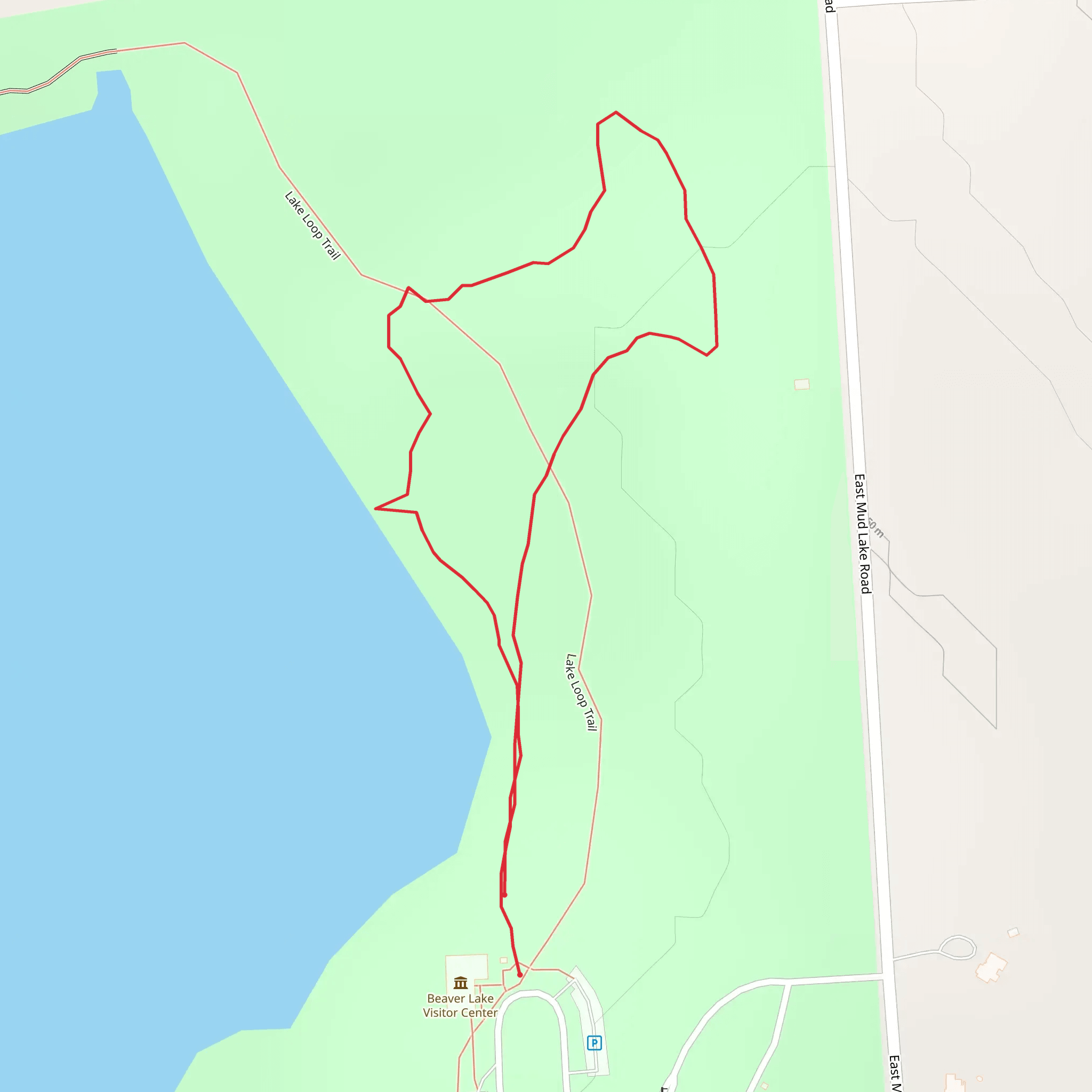 Trail near Mud Lake mobile static map