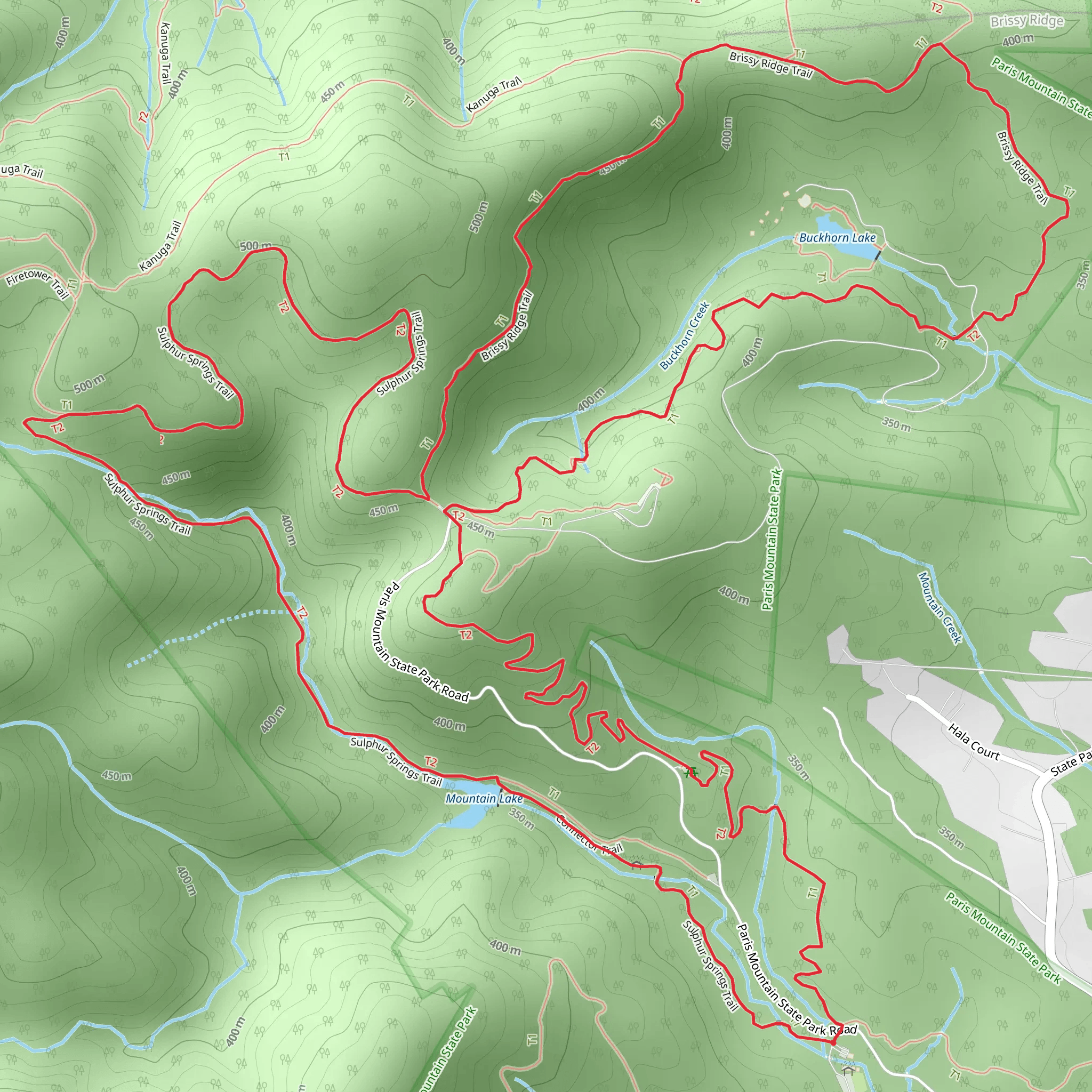 Sulphur Springs and Brissy Ridge Loop Trail mobile static map