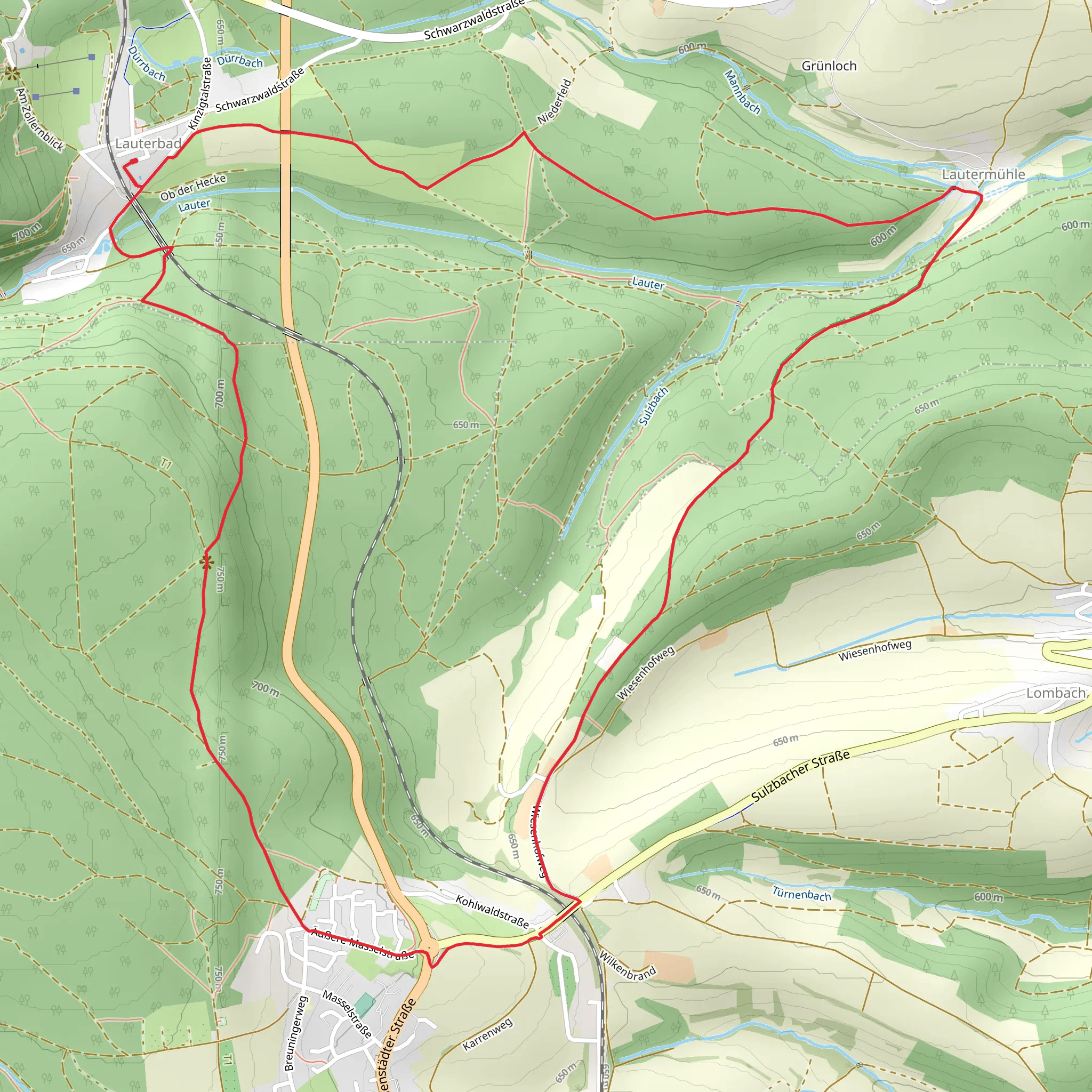 Glatttal-Hoehenweg and Hotel Gruener Wald - Schafweide mobile static map