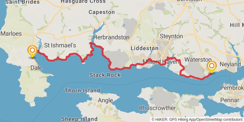 Pembrokeshire Coast Path stage 11 Map