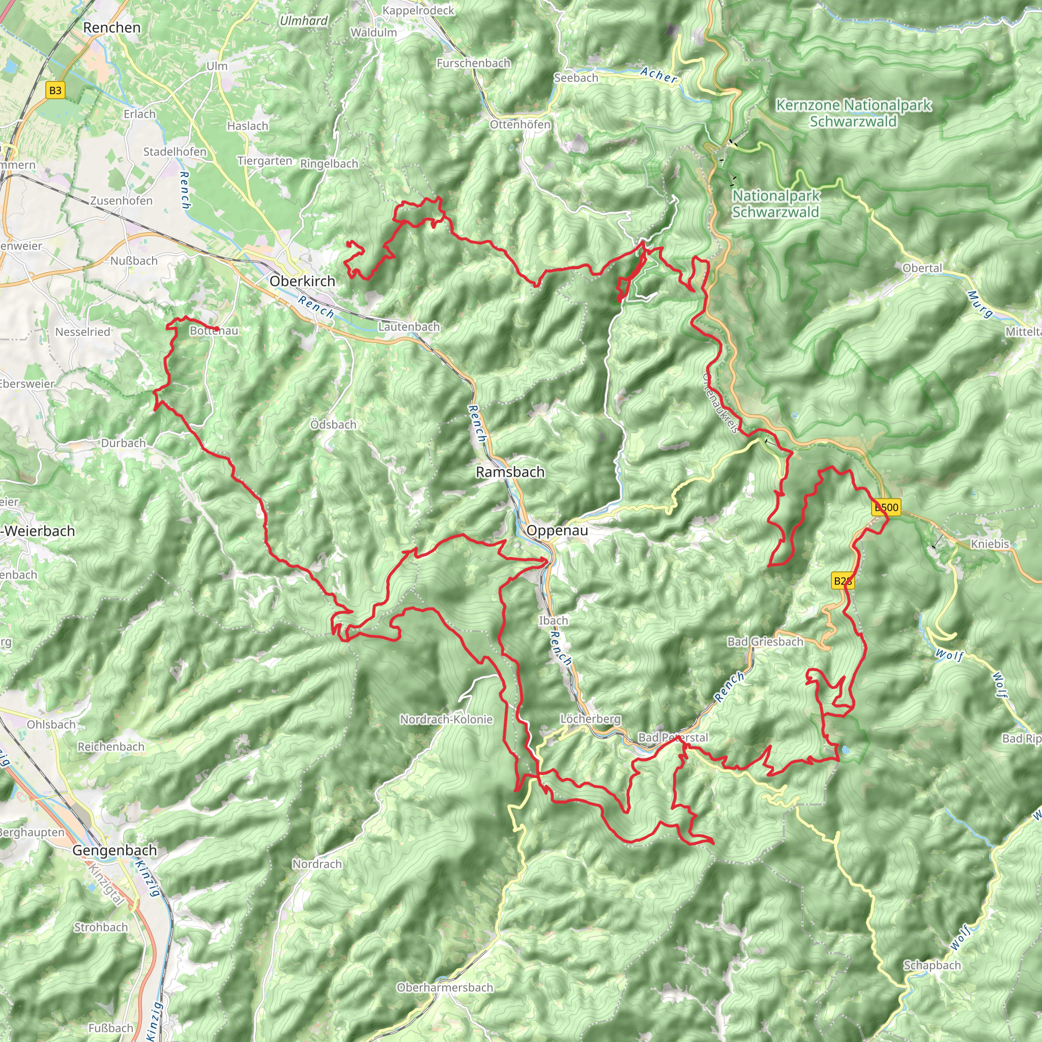 Renchtalsteig mobile static map