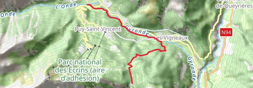 Via Alpina - Red Trail stage 111 Map
