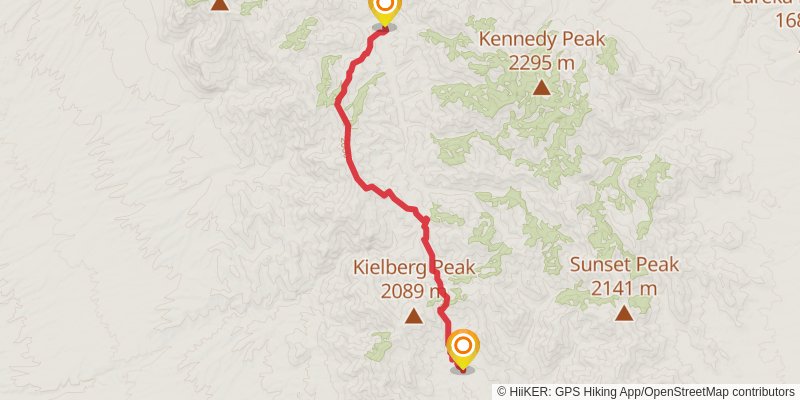 Sky Islands Traverse stage 28 Map