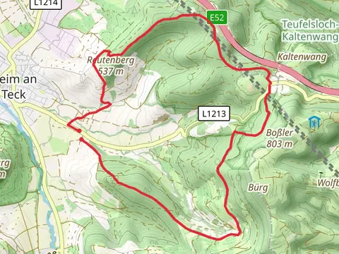 Egenfirst, NSG Biospharengebiet and Wolfscherre Loop
