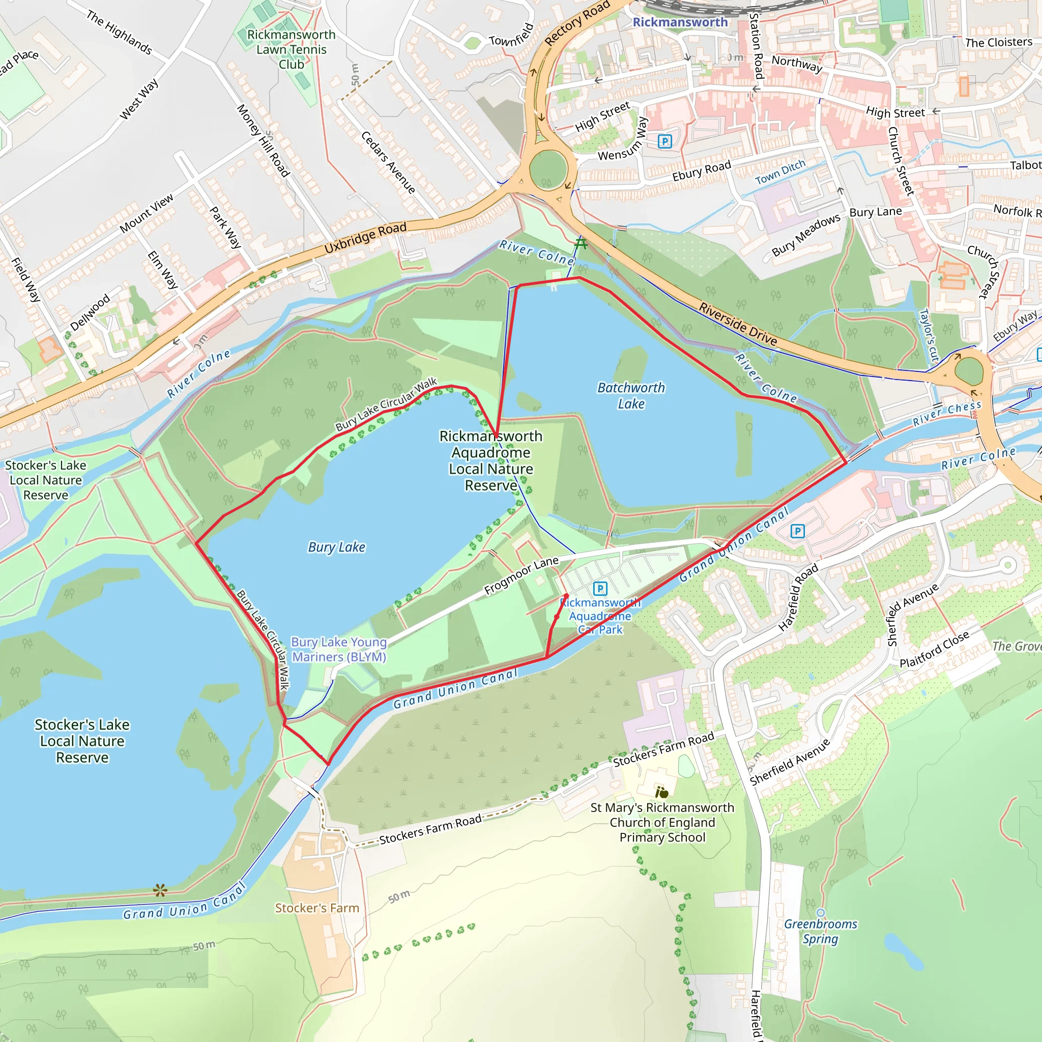 Rickmansworth Loop mobile static map