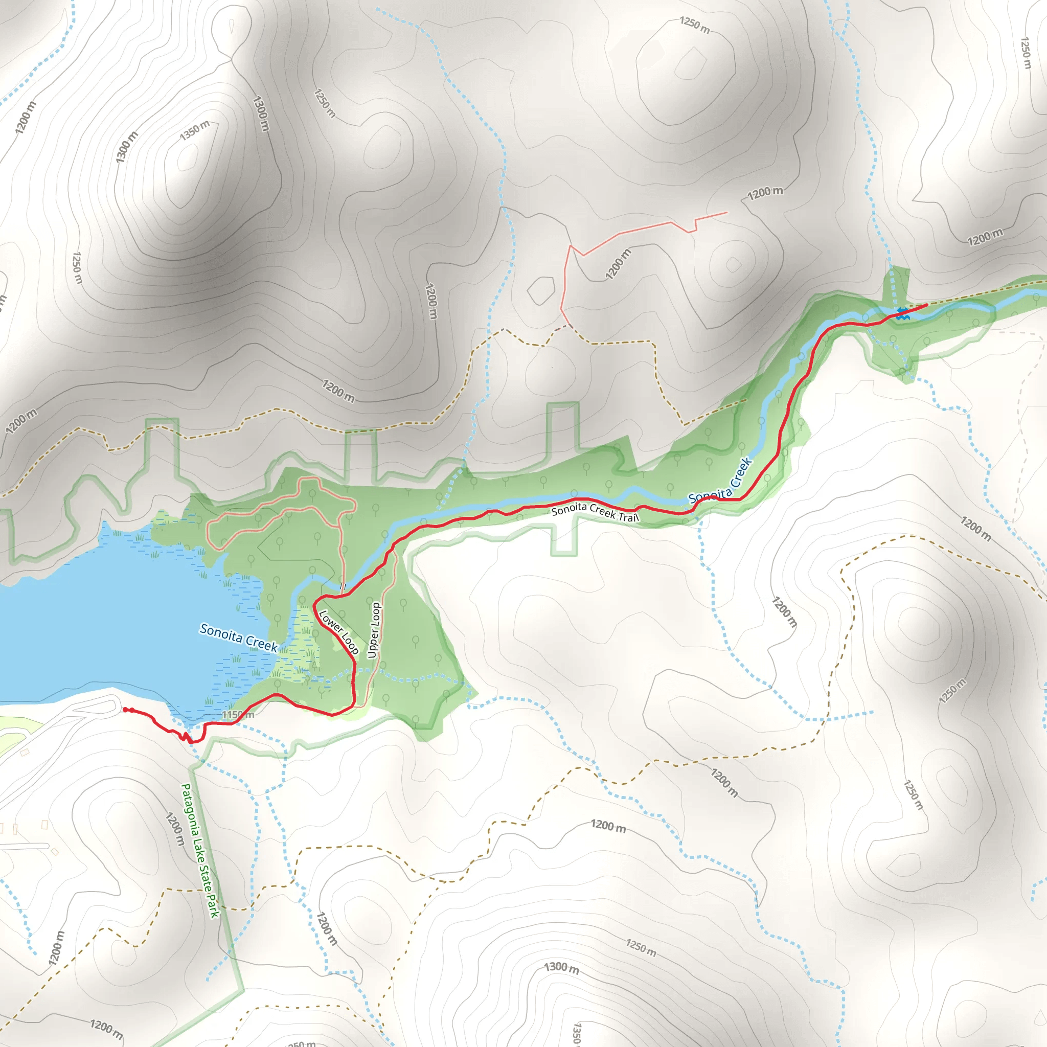Sonoita Creek Trail mobile static map