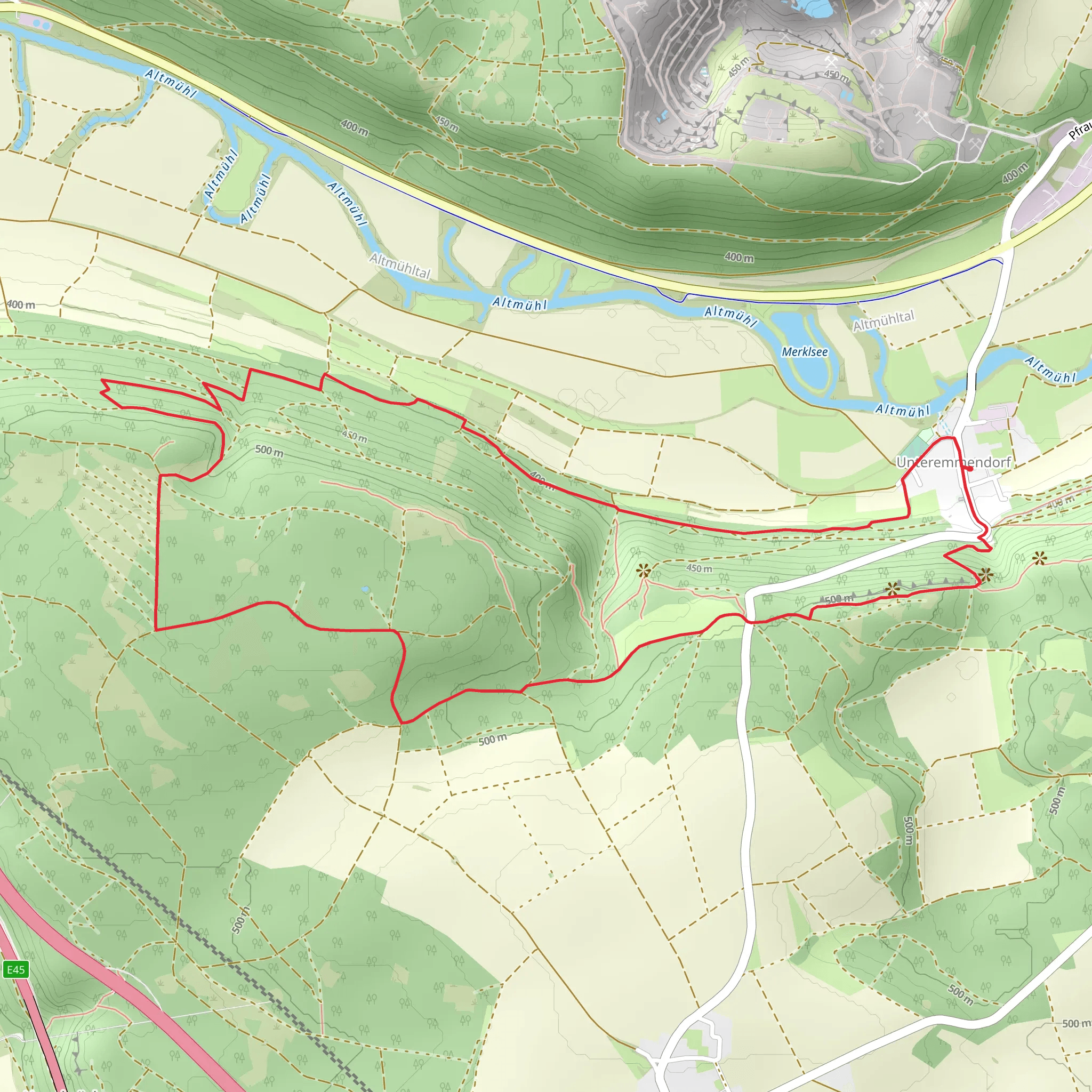 Kindinger Burgenweg Loop mobile static map
