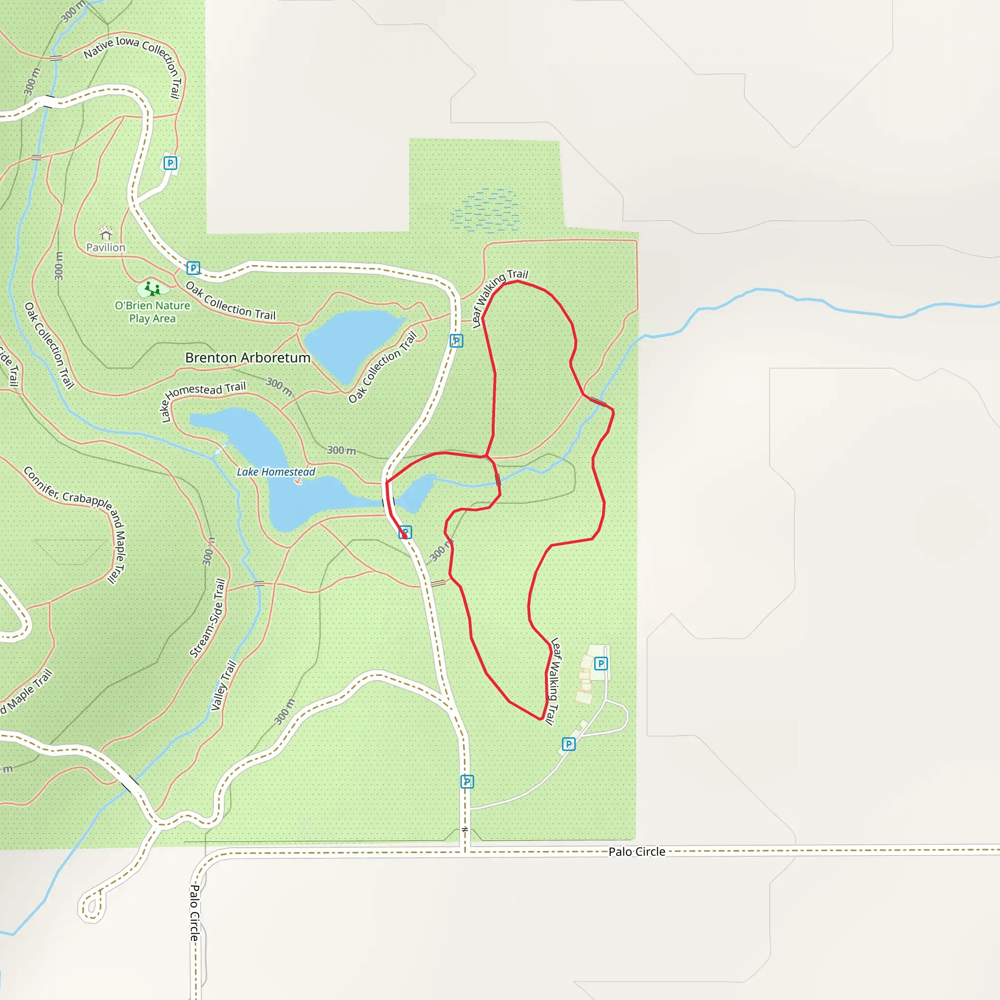 Leaf Walking Loop Trail mobile static map