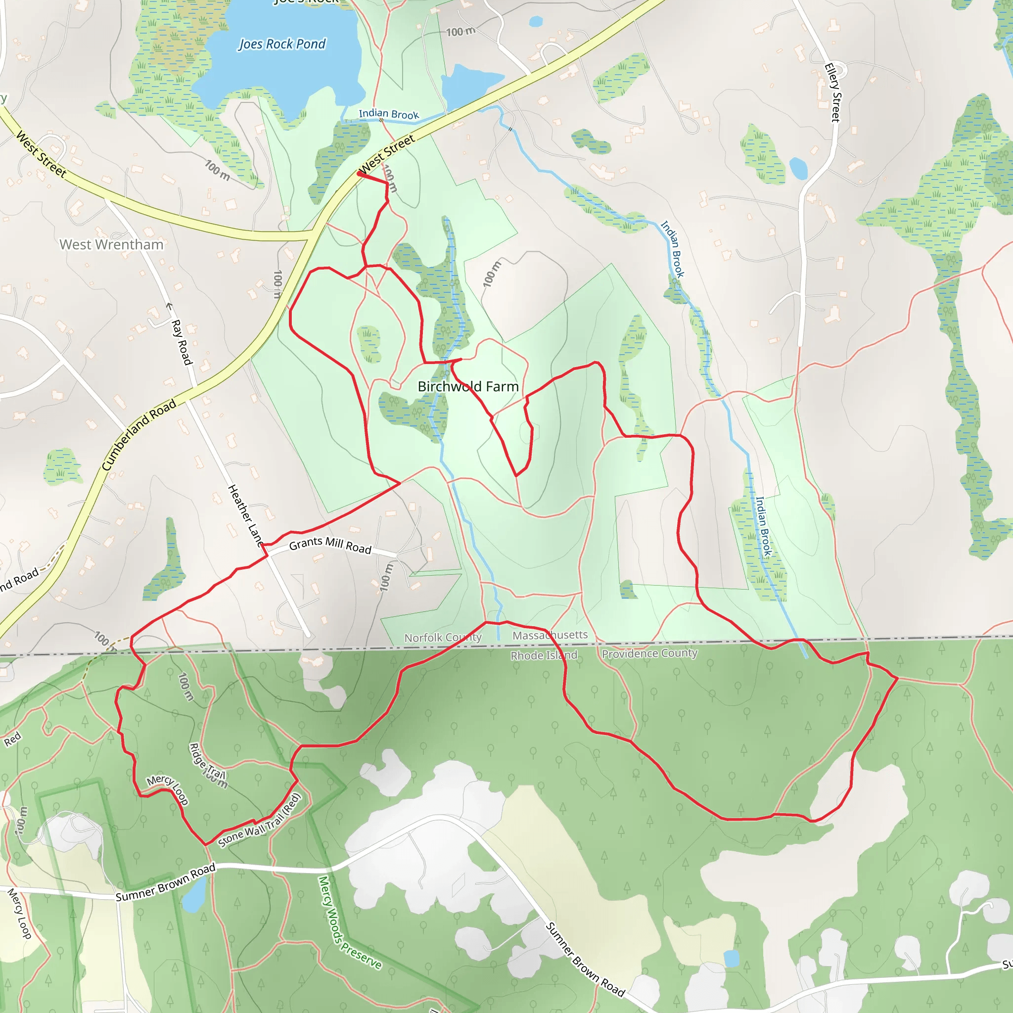 West Street South Loop Trail mobile static map