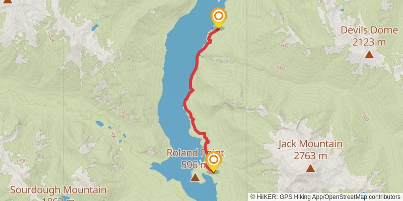 Pacific Northwest Trail stage 52 Map