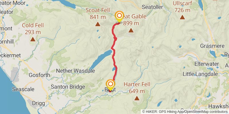 Lakeland Loop from Ambleside stage 3 Map
