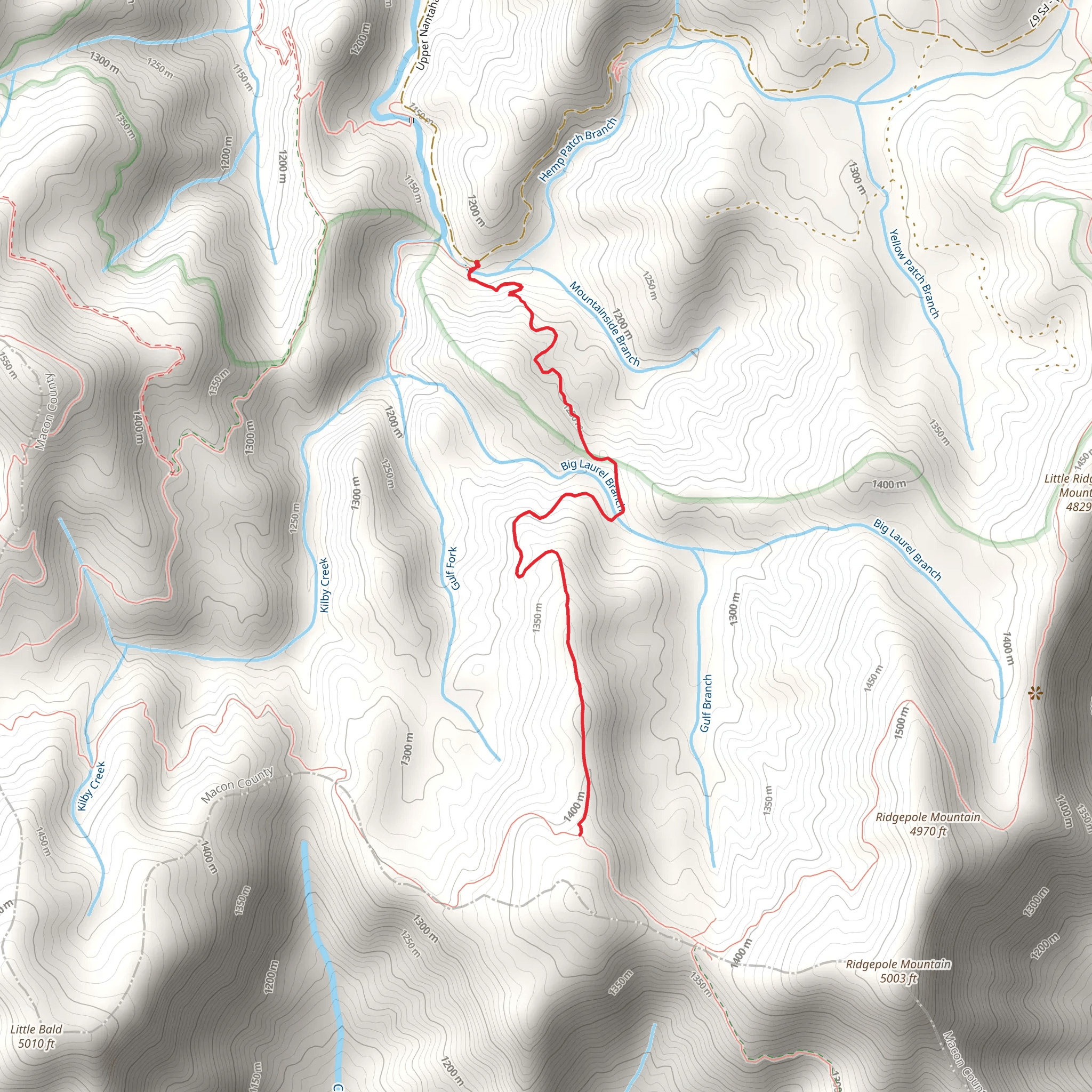 Timber Ridge Trail mobile static map