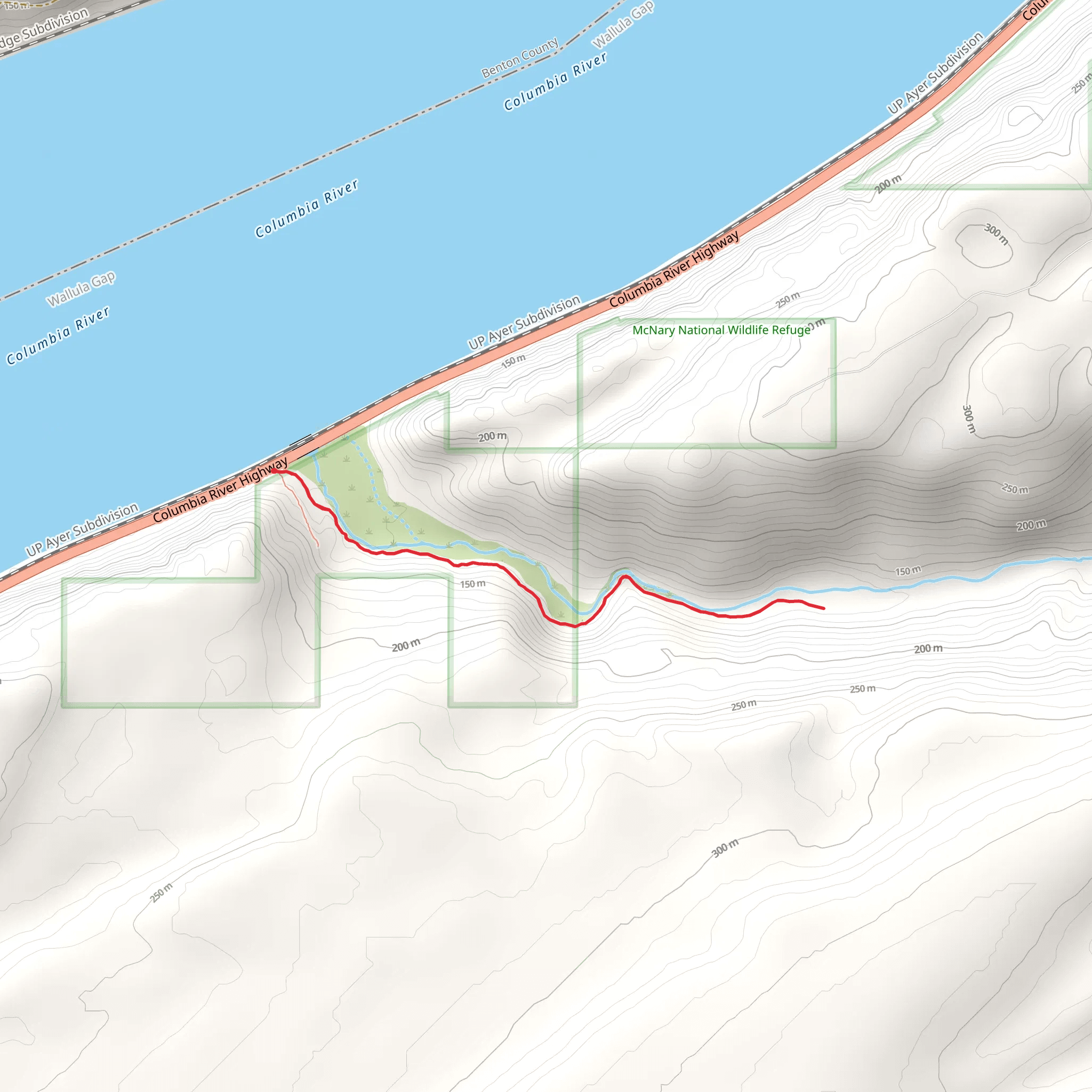 Juniper Canyon Trail mobile static map