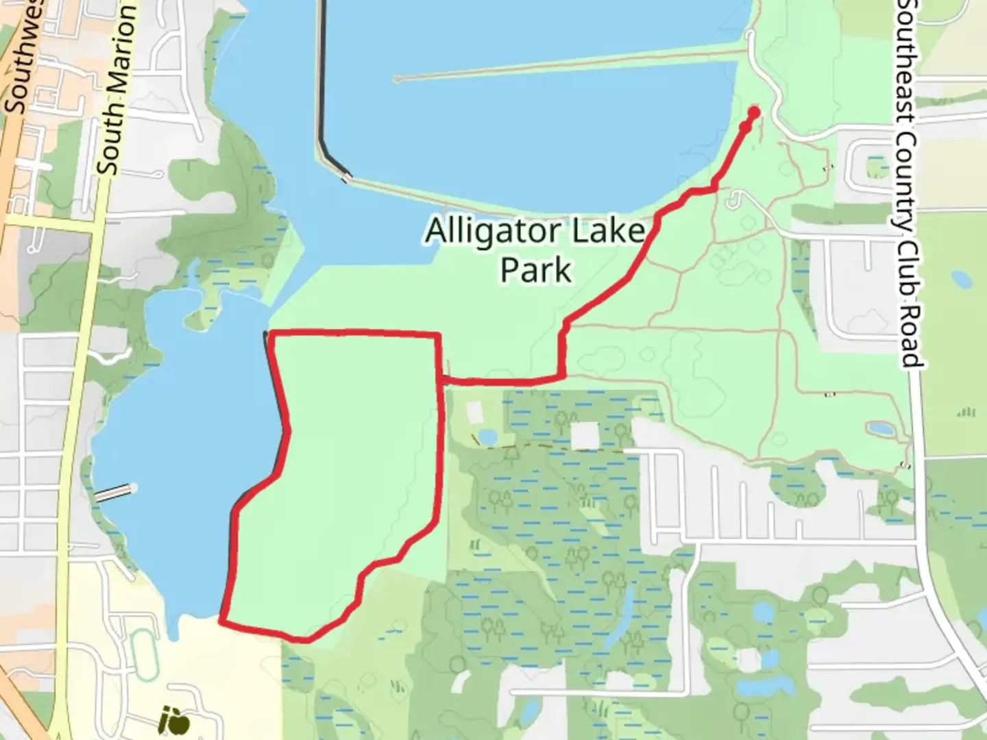 An image depicting the trail Possum Trot and Egret Loop Trail and its surrounding area.