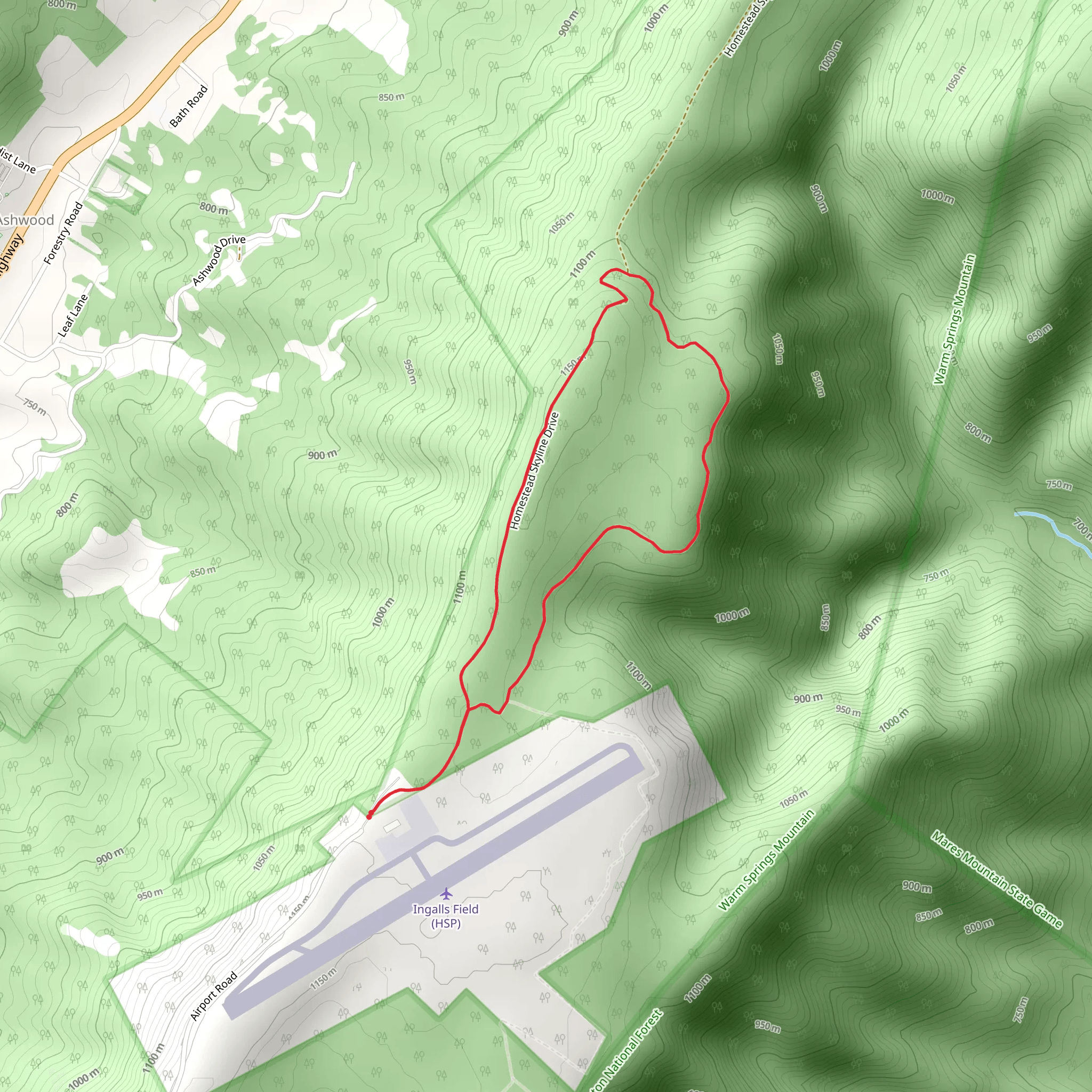 Homestead Skyline Road Loop mobile static map
