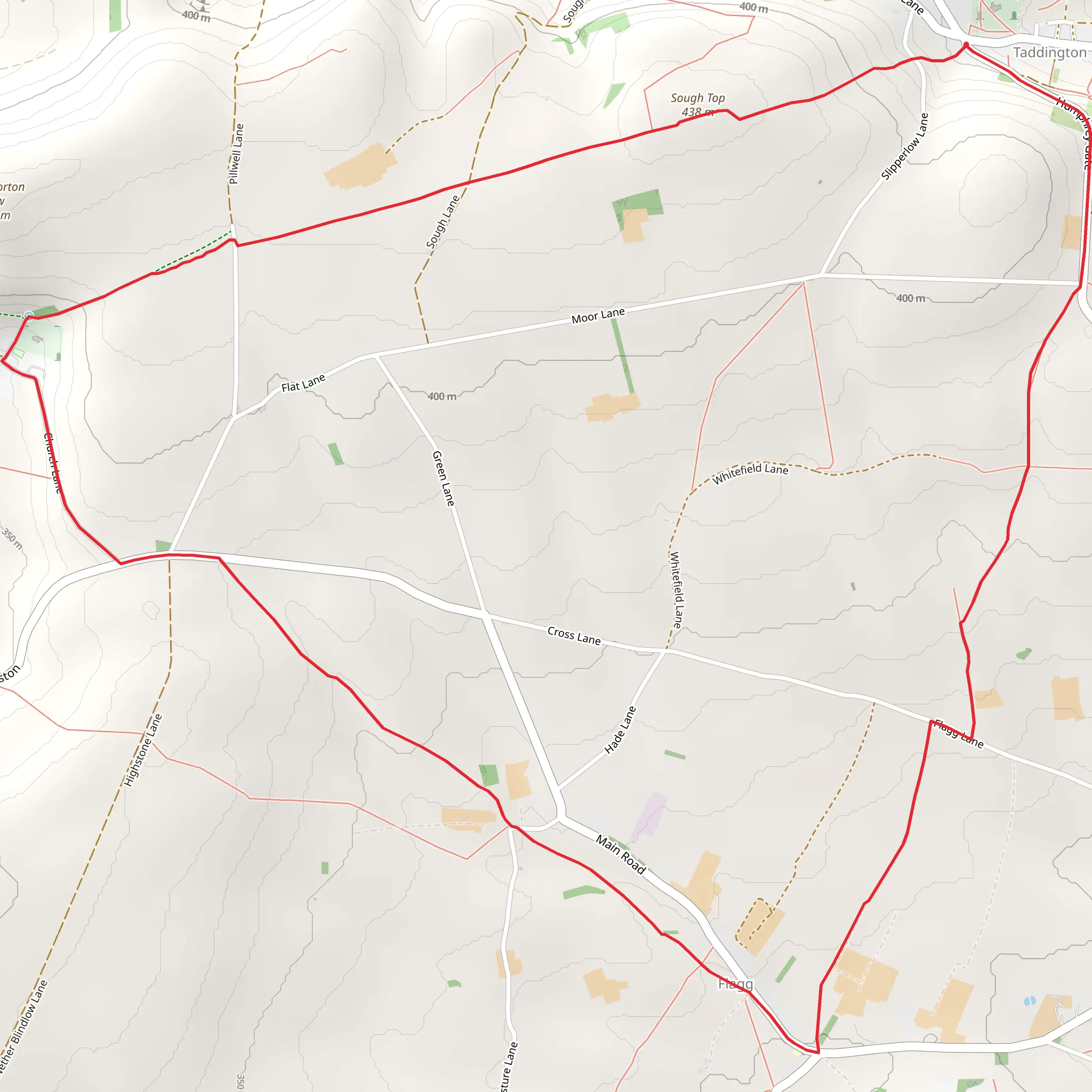 Chelmorton and Flagg from Taddington mobile static map