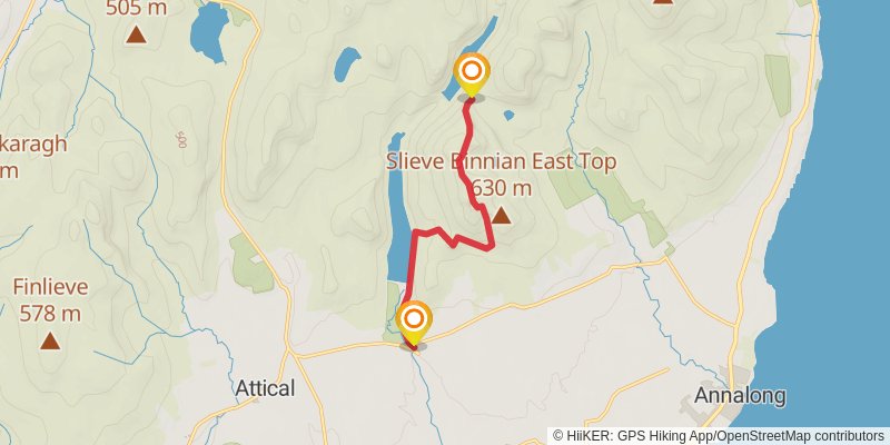Slievelamagan - Slieve Binnian Loop stage 2 Map