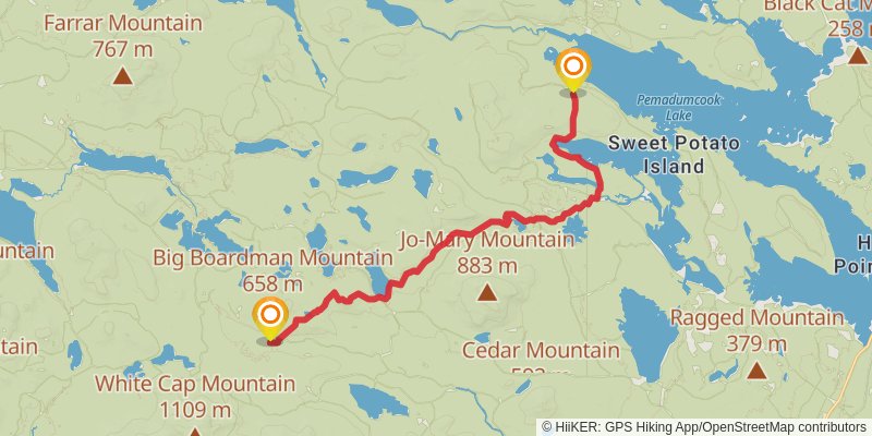 Appalachian Trail stage 208 Map