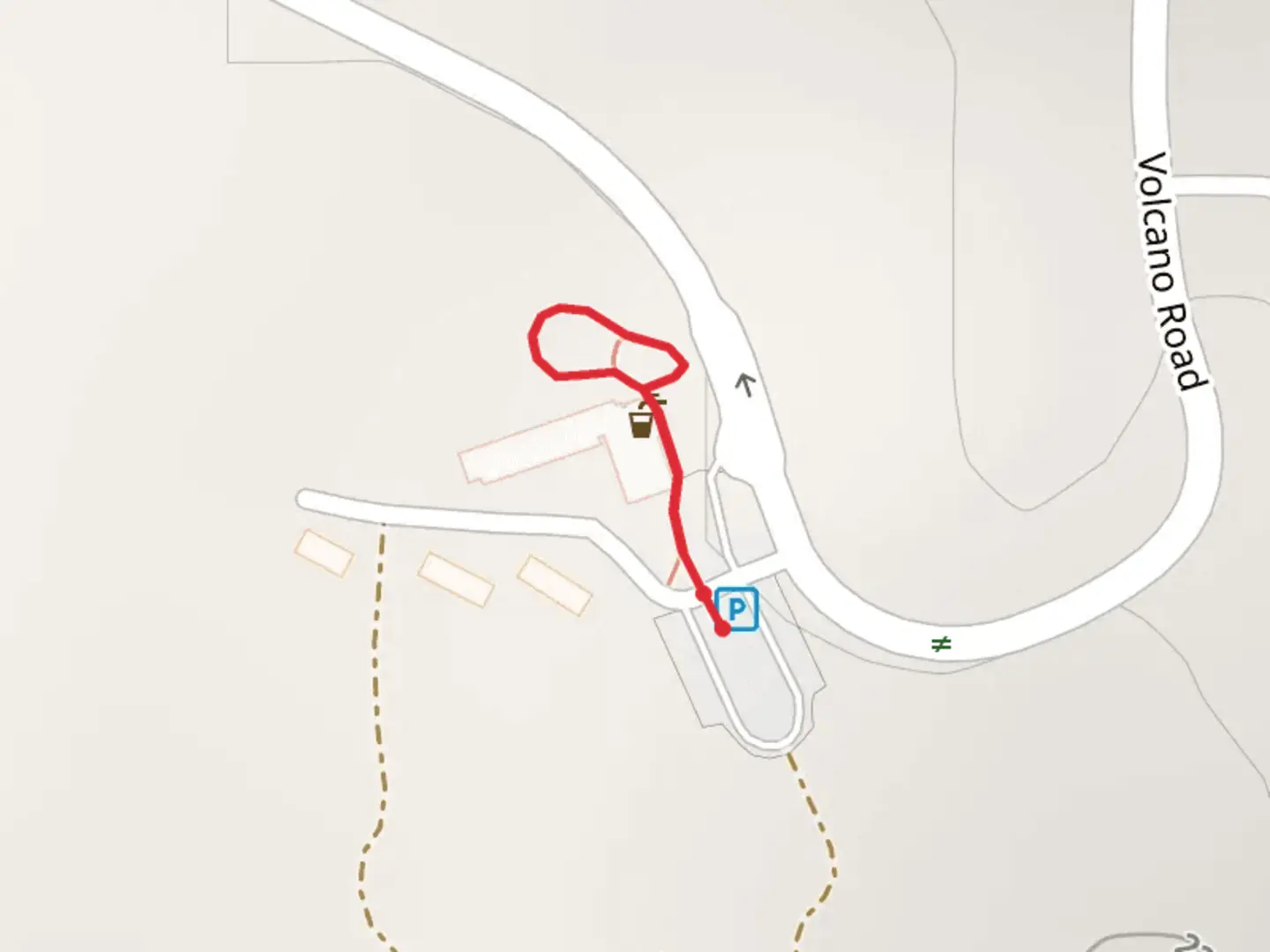 An image depicting the trail Capulin Volcano National Monument Visitor Center Loop and its surrounding area.