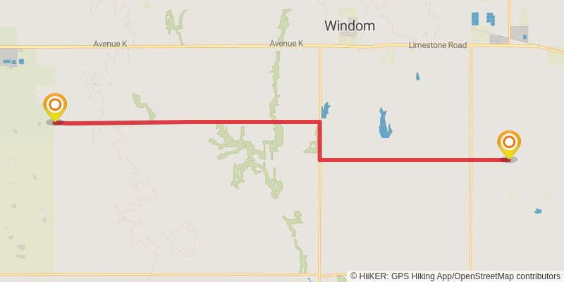 American Discovery Trail - Kansas stage 20 Map