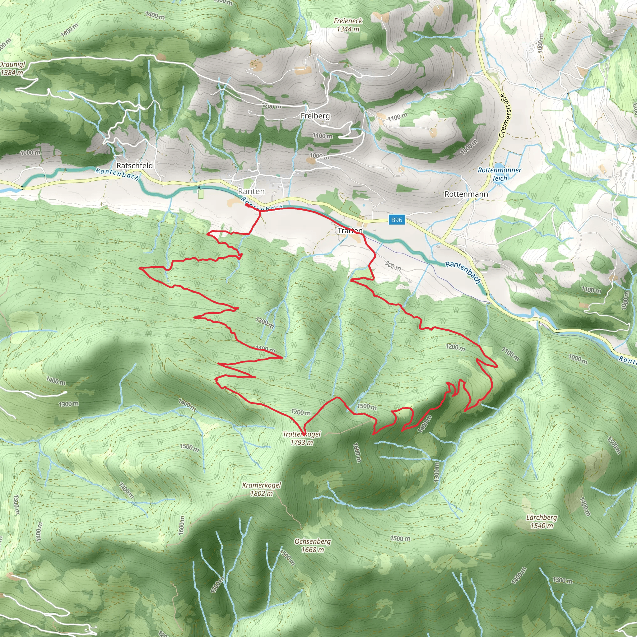 Trattenkogel Loop mobile static map