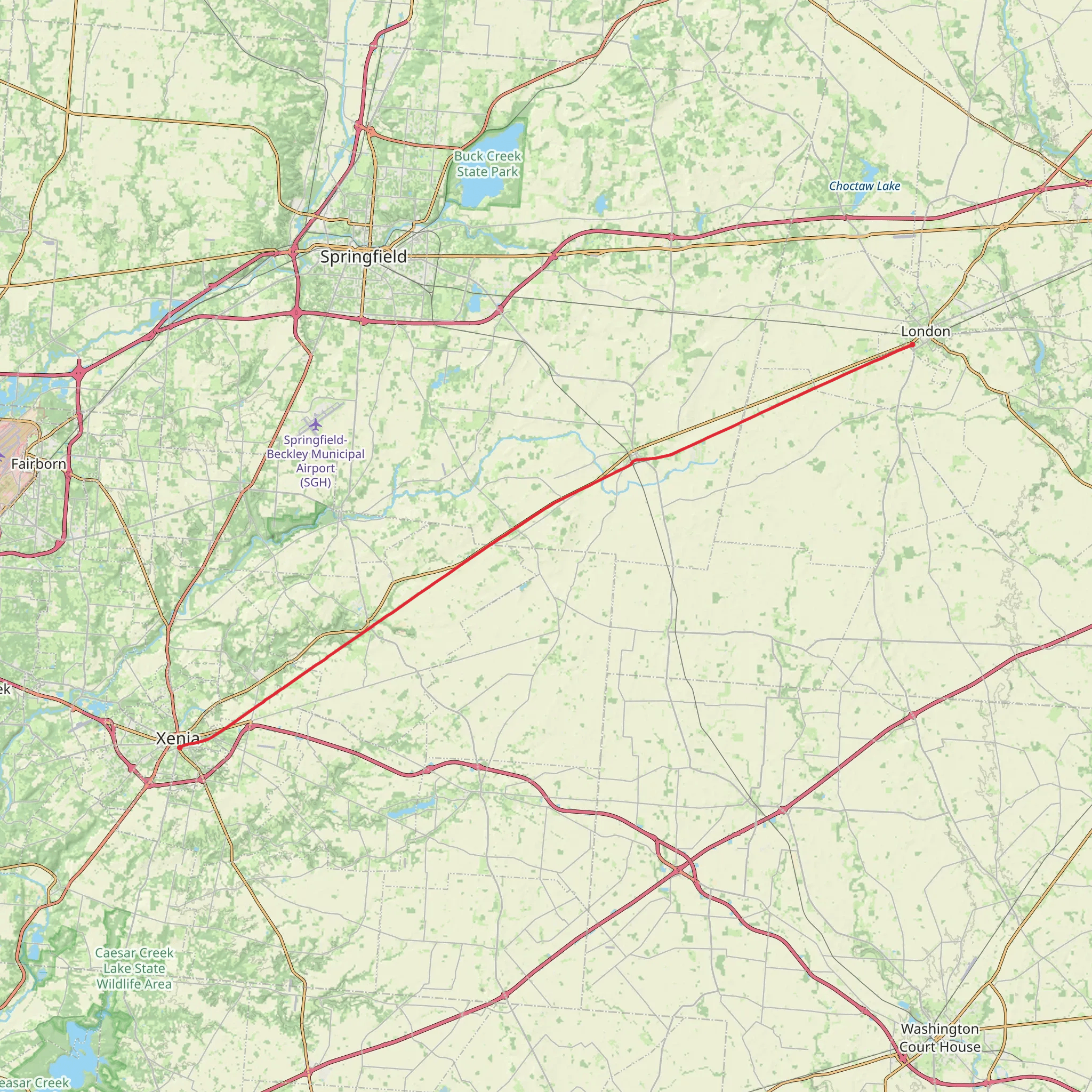 Prairie Grass Trail mobile static map