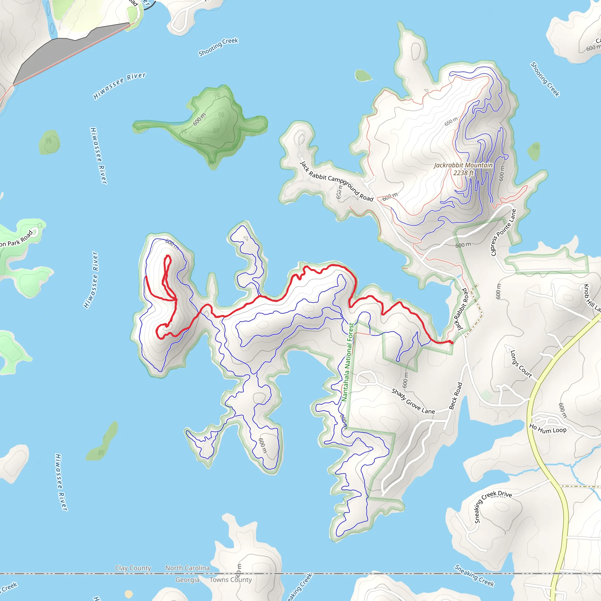 High Point Trail via Central Loop Trail mobile static map