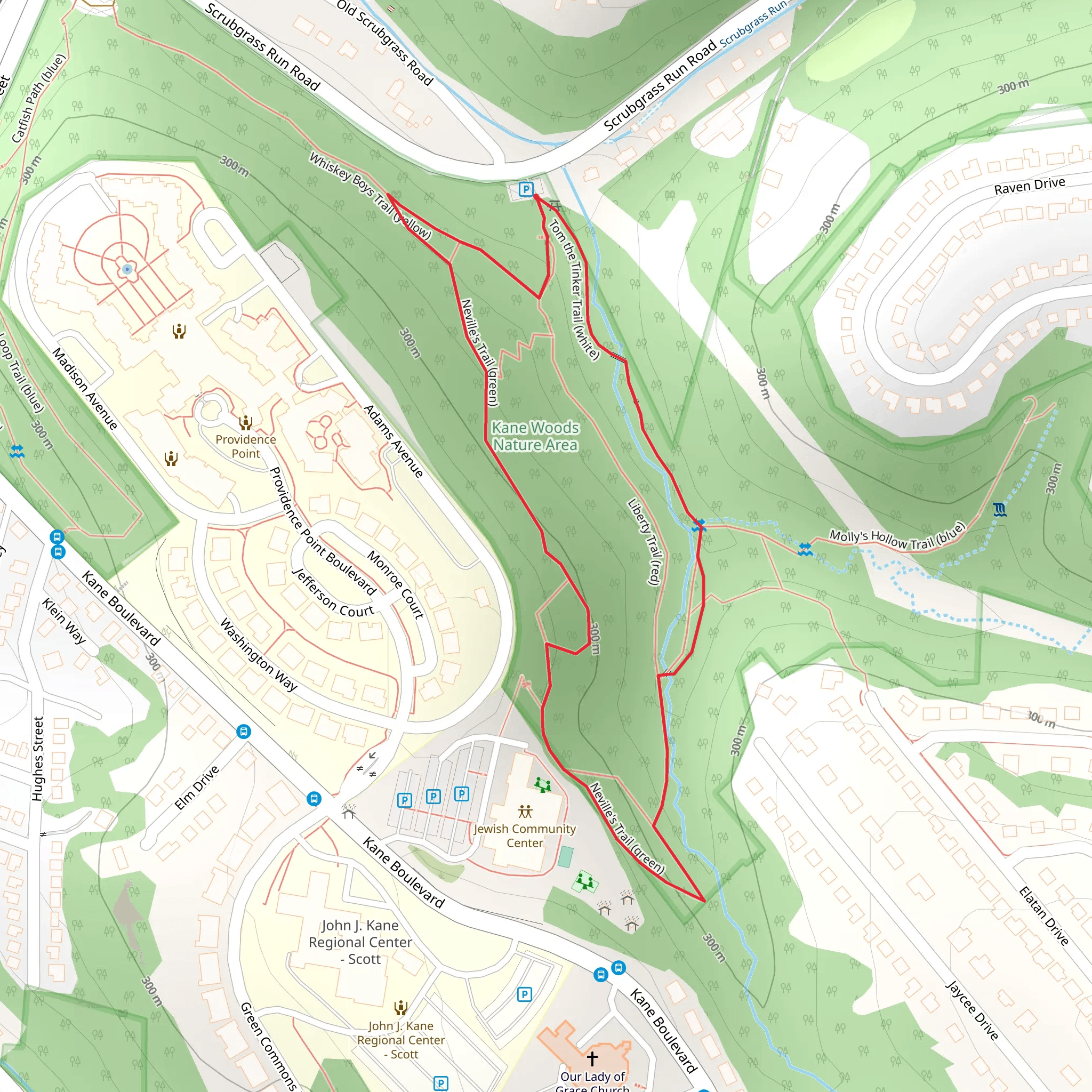 Tom the Tinker Trail and Neville's Trail Loop mobile static map