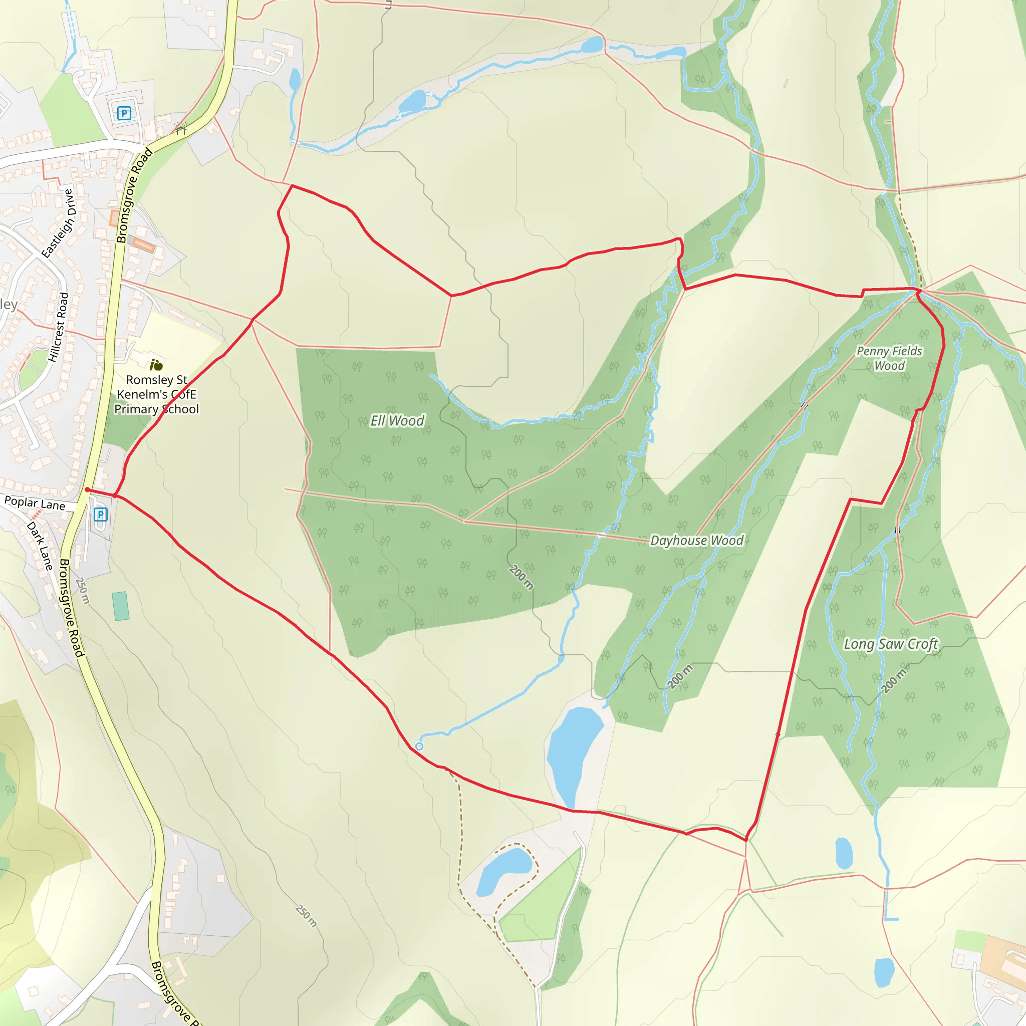 Romsley Wood Loop mobile static map